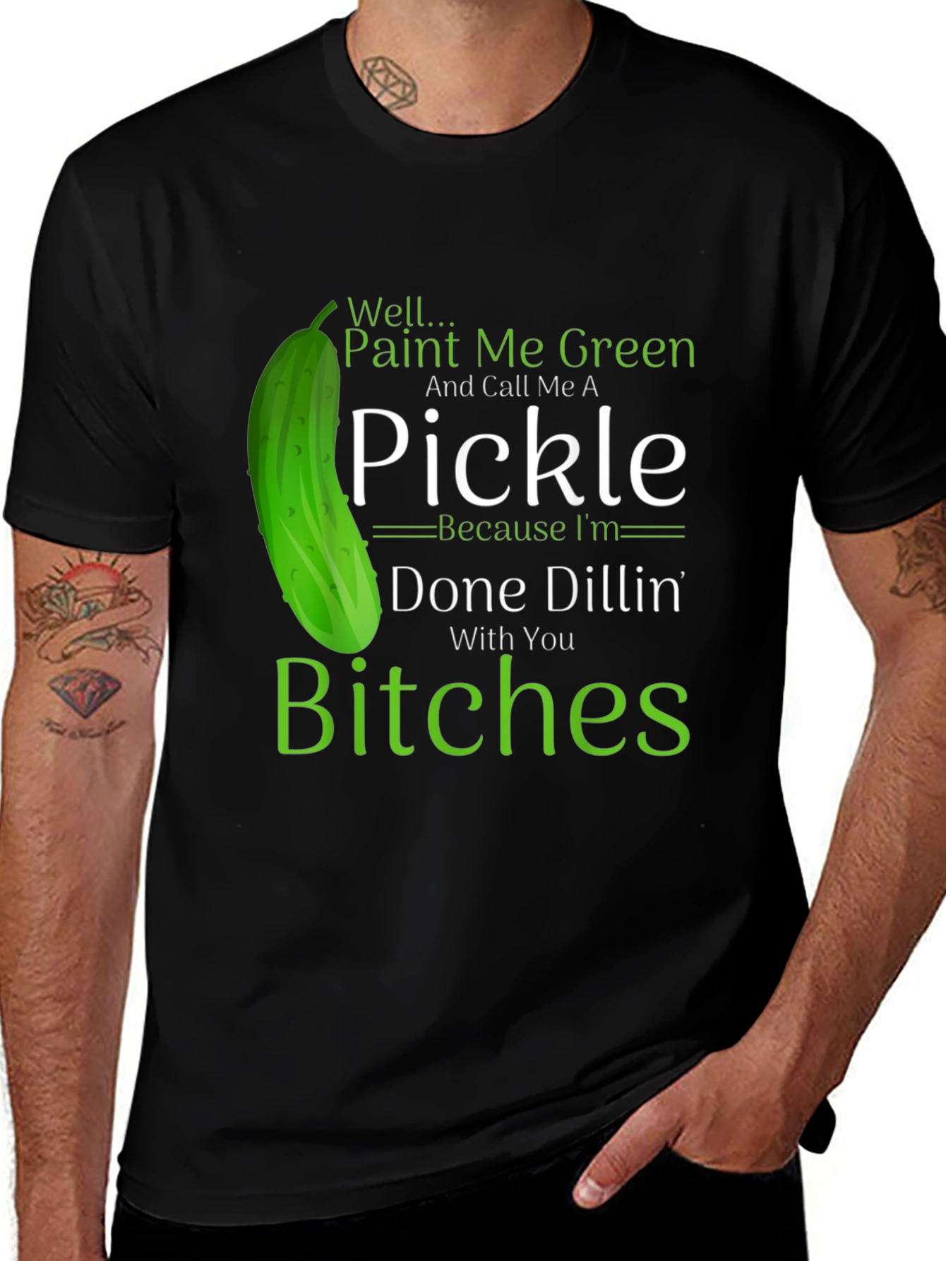 Variant 11 of Funny Pickle T-Shirt: Done Dillin' With You