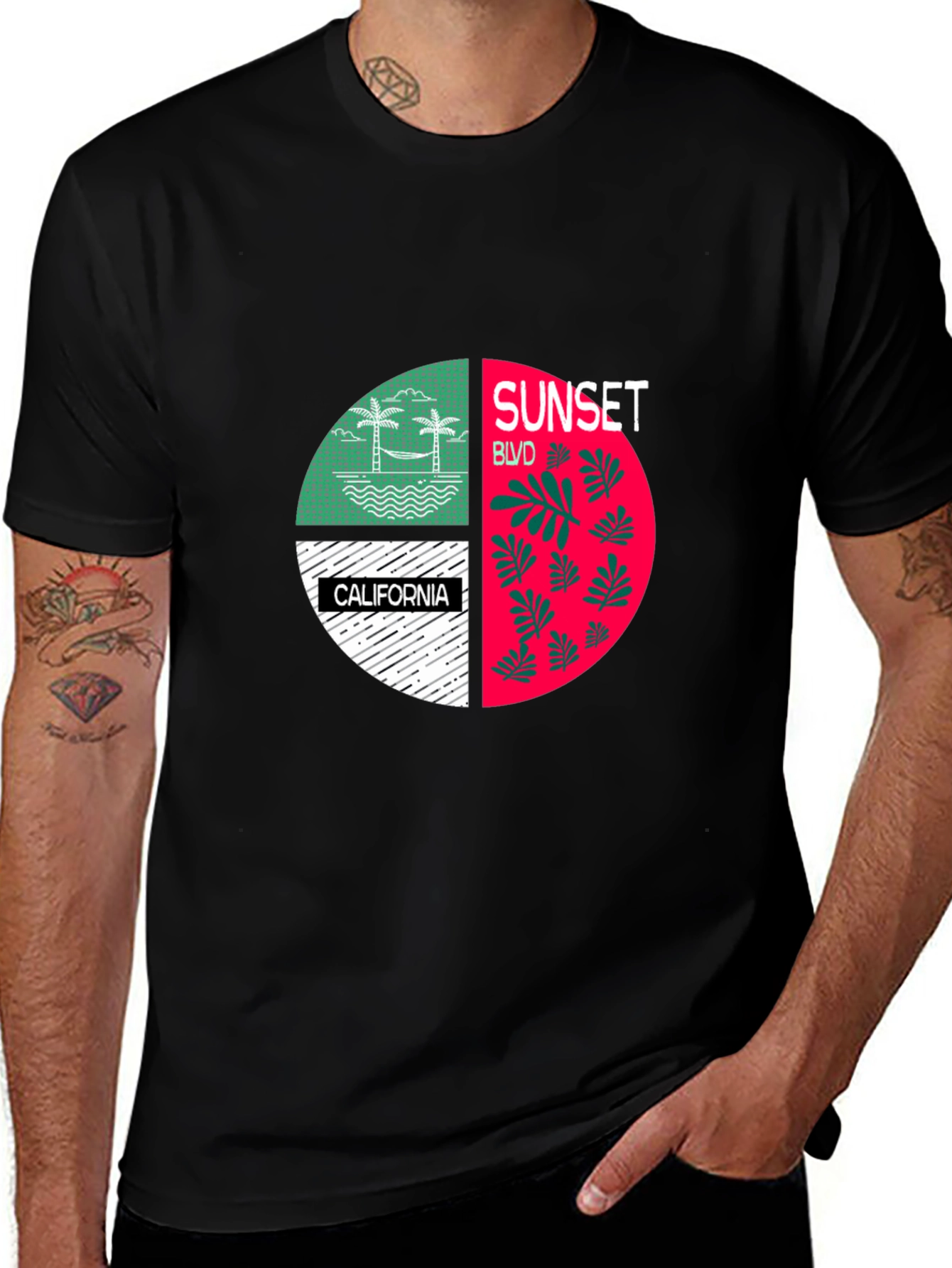 Variant 20 of Sunset Blvd California Graphic T-Shirt