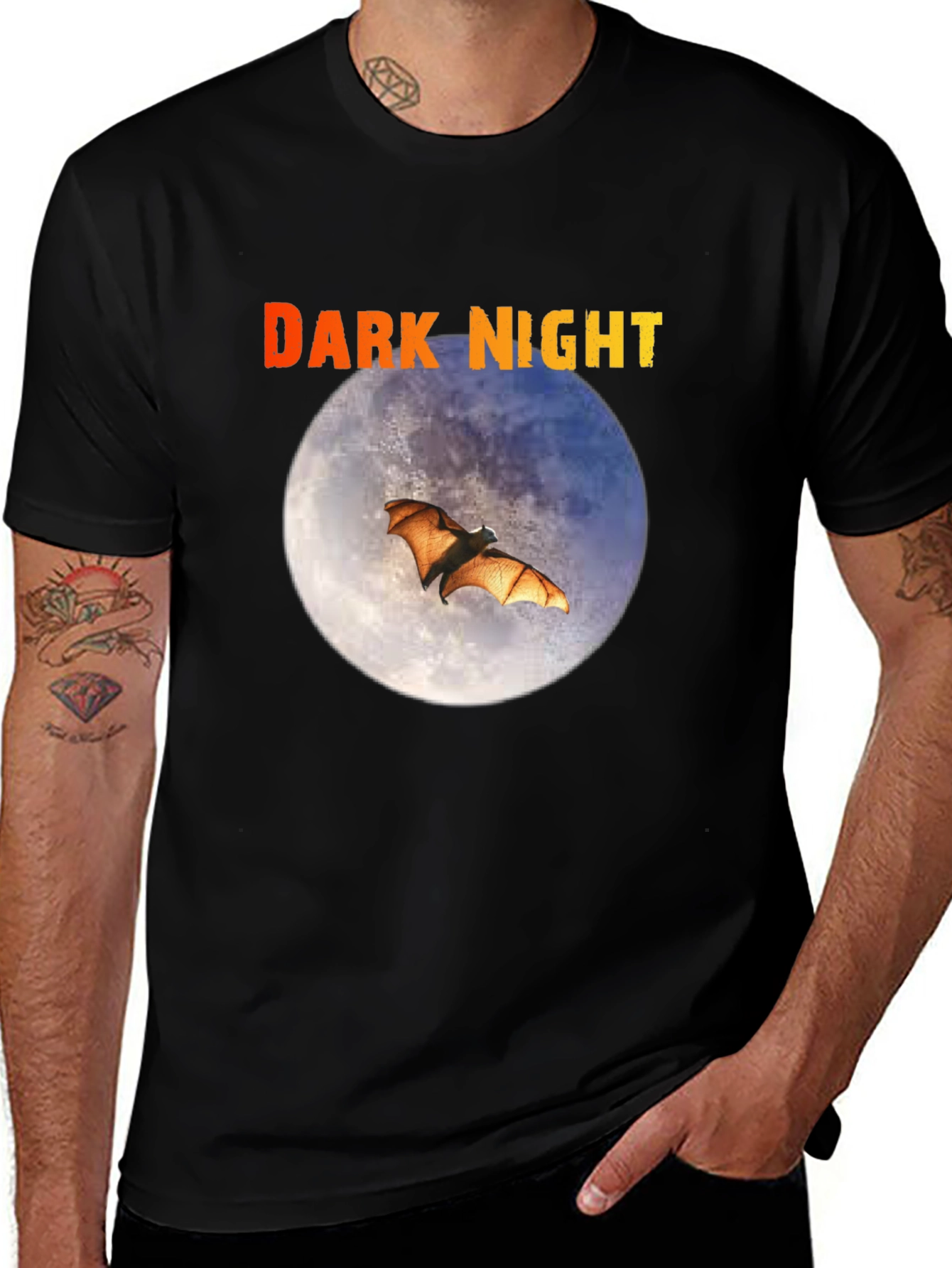 Variant 17 of Dark Night Bat Moon Graphic Tee