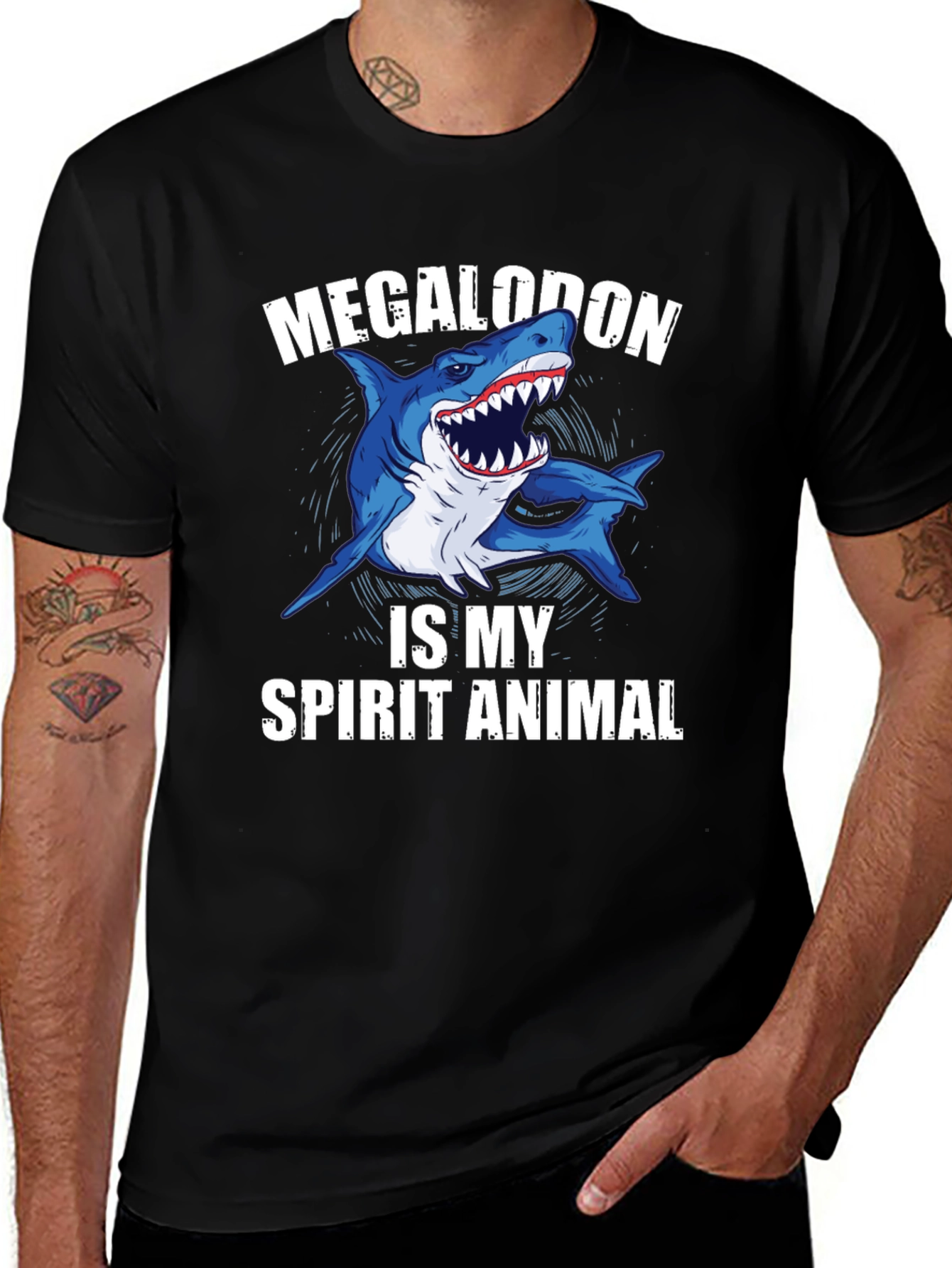 Megalodon Spirit Animal Graphic T-Shirt