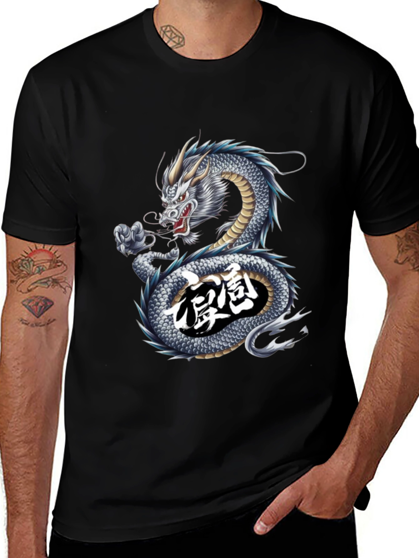 Dragon Graphic Tee - Cool Asian Inspired Design