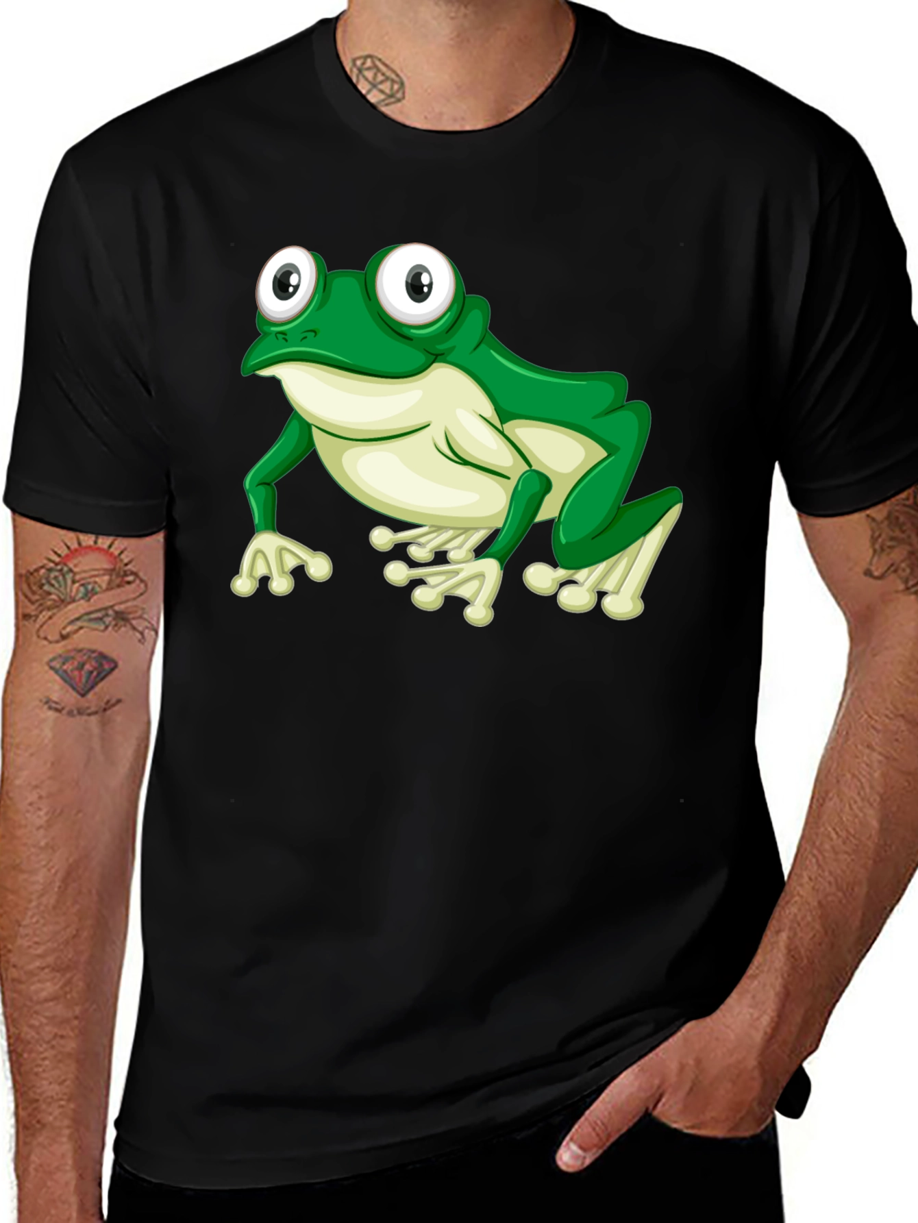 Variant 17 of Frog Graphic Black T-Shirt