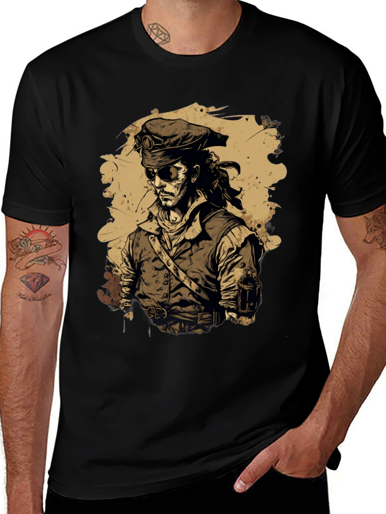 Variant 16 of Steampunk Pirate Graphic T-Shirt
