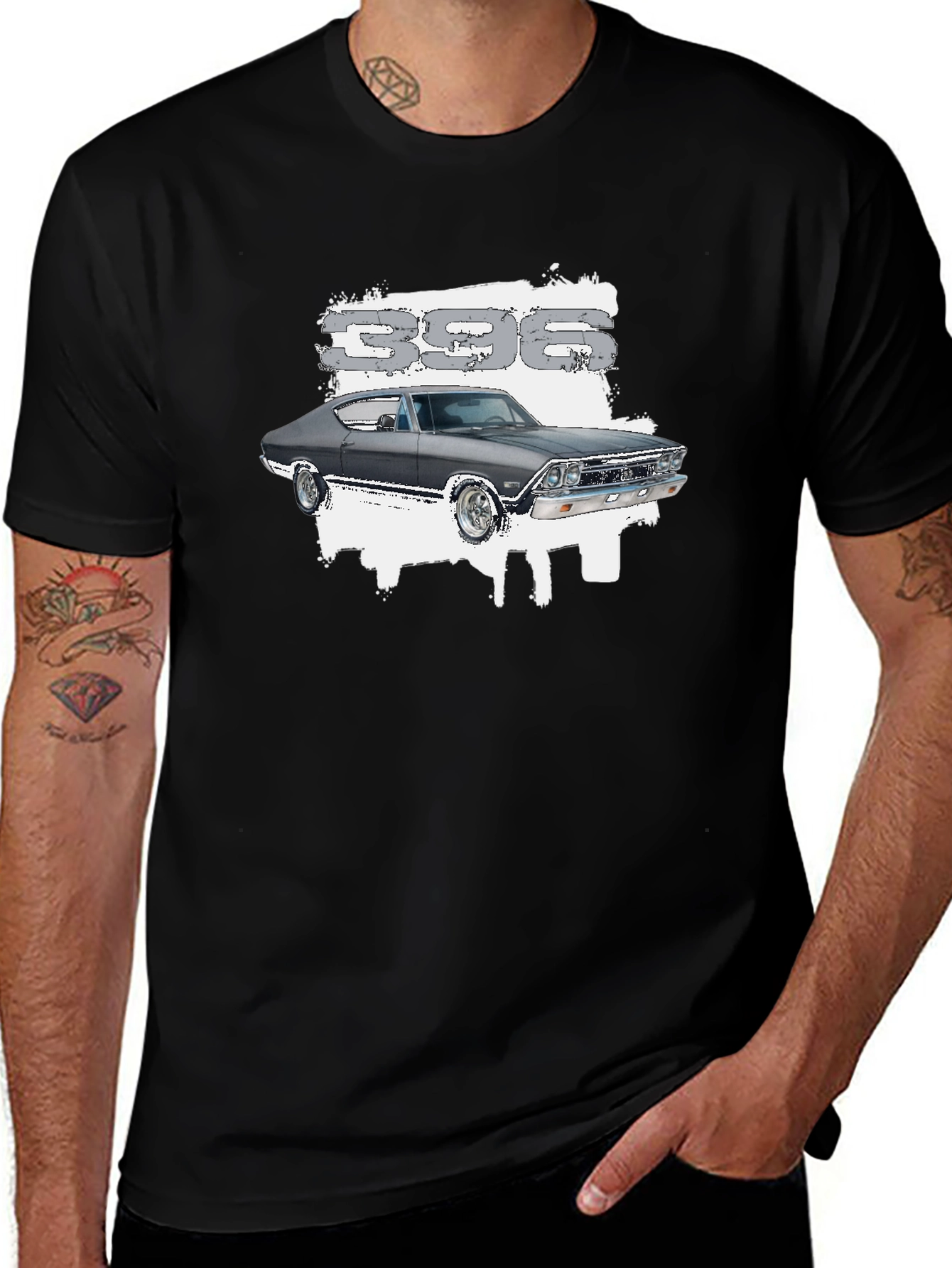 Variant 16 of 396 Muscle Car Graphic Tee - Black