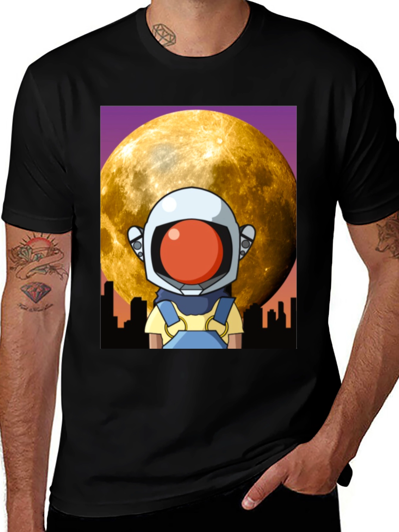 Variant 12 of Astronaut Moonscape Graphic Tee