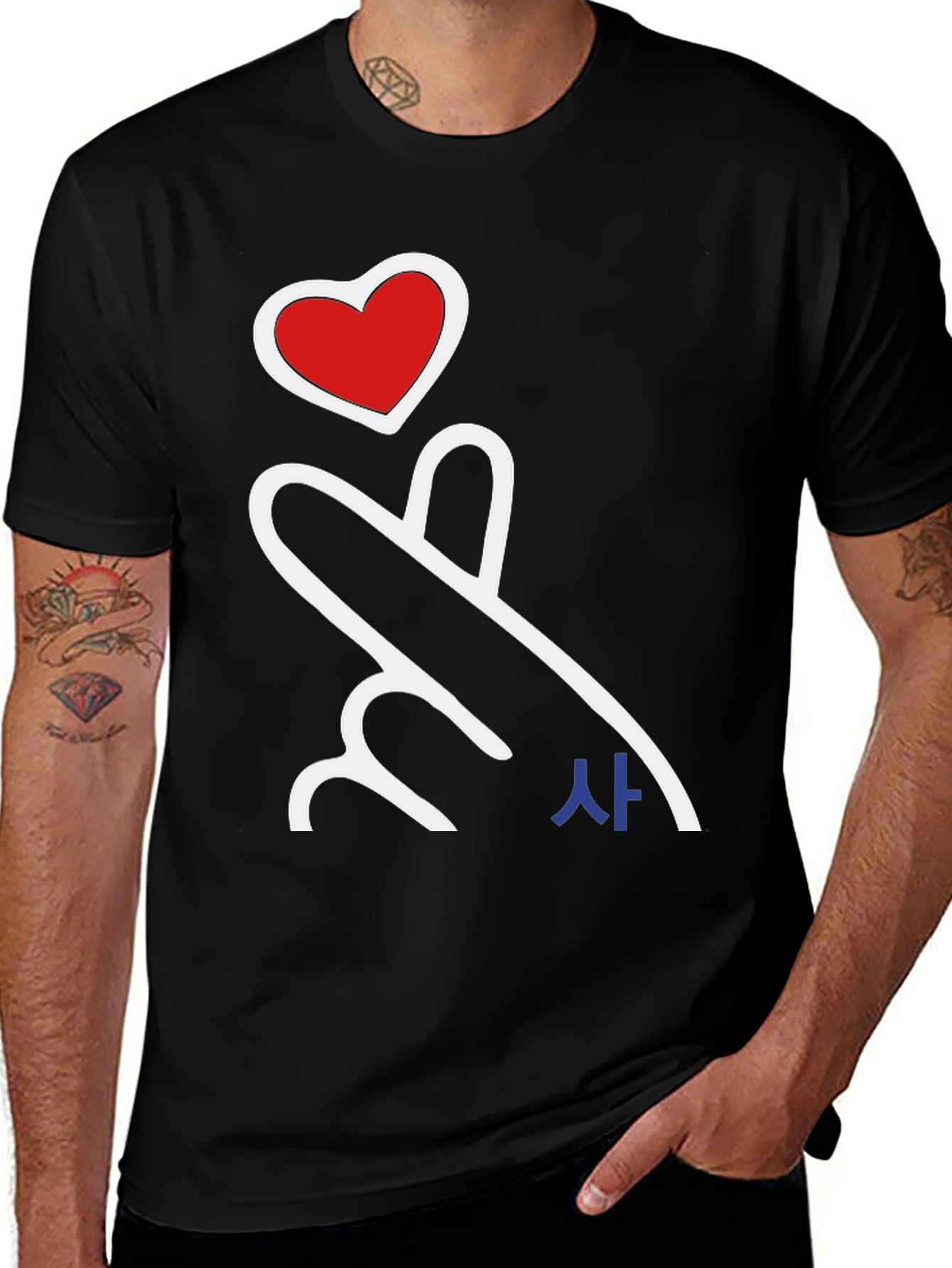 Variant 14 of Love Sign Black T-Shirt