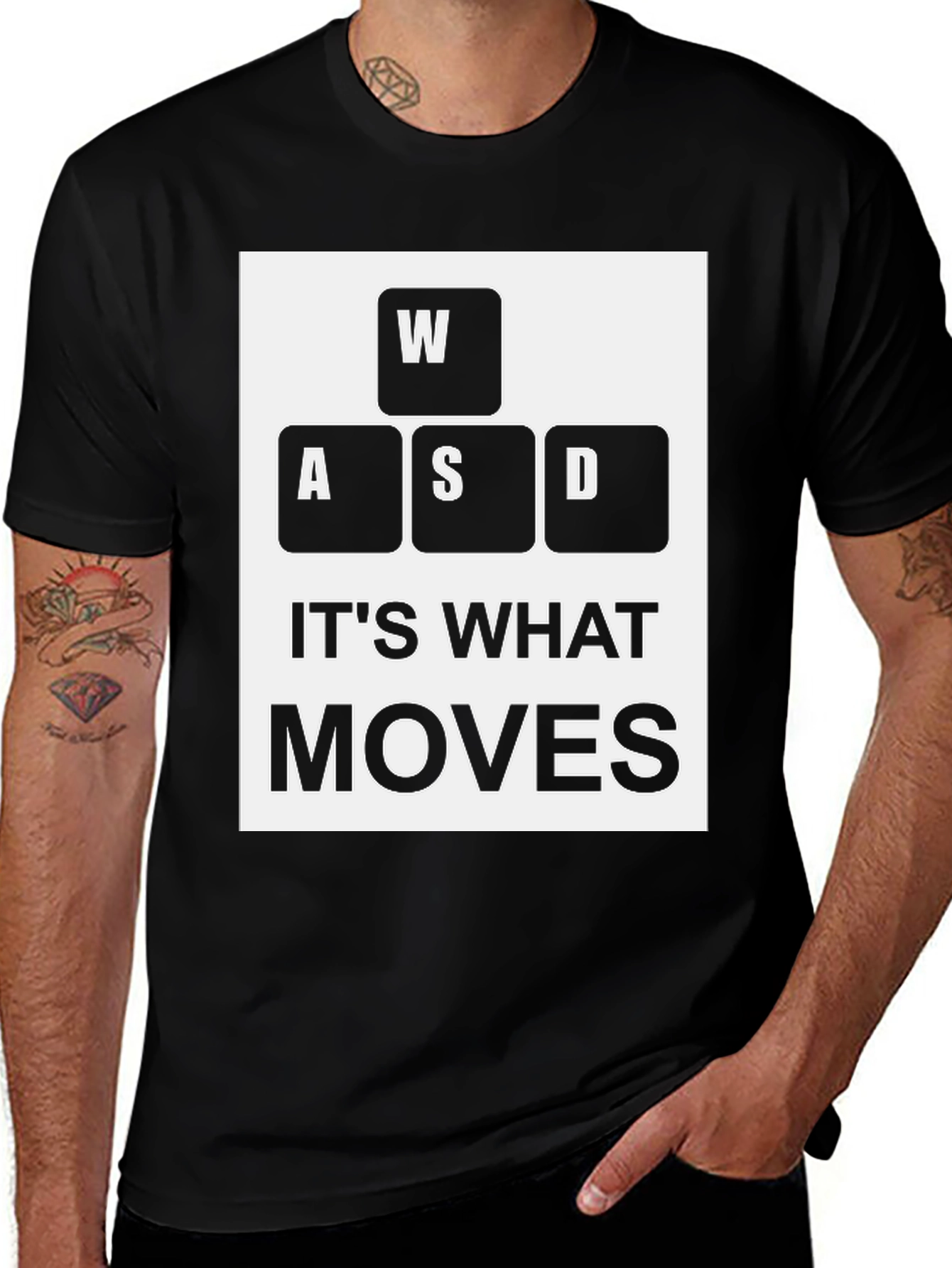 Gamer T-Shirt - WASD Keys - It's What Moves