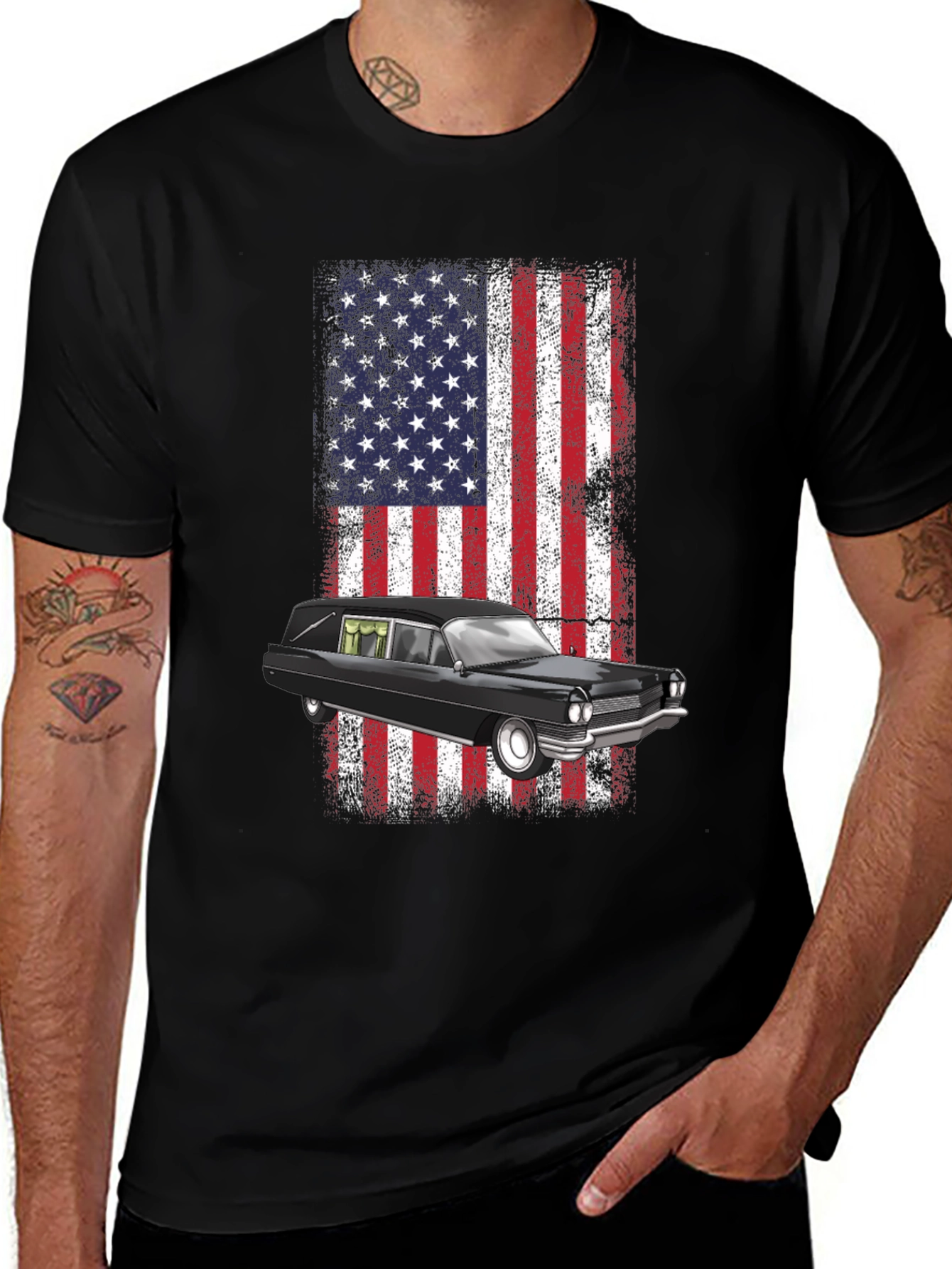 Variant 21 of American Flag Hearse T-Shirt
