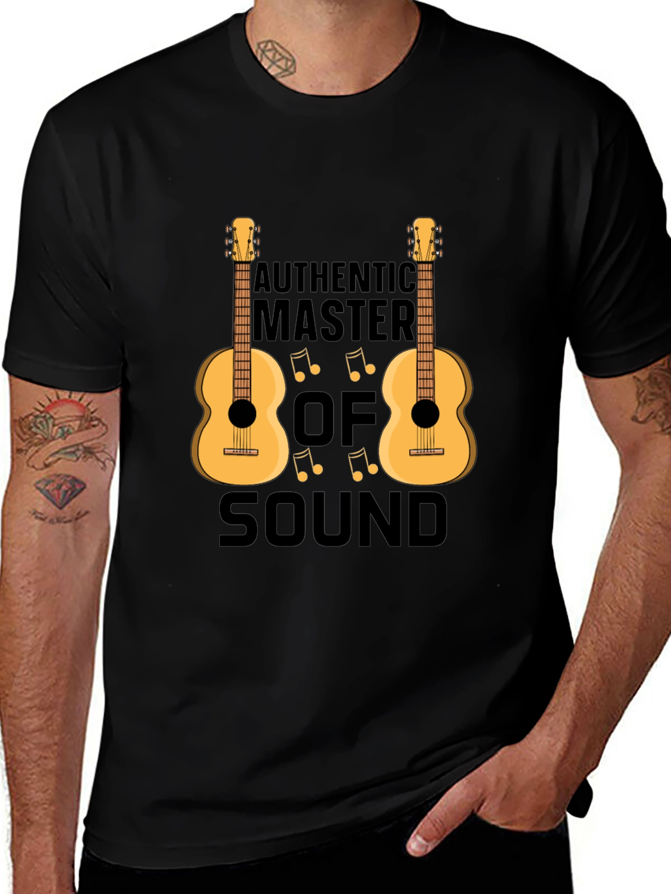 Variant 20 of Authentic Master of Sound Guitar T-Shirt