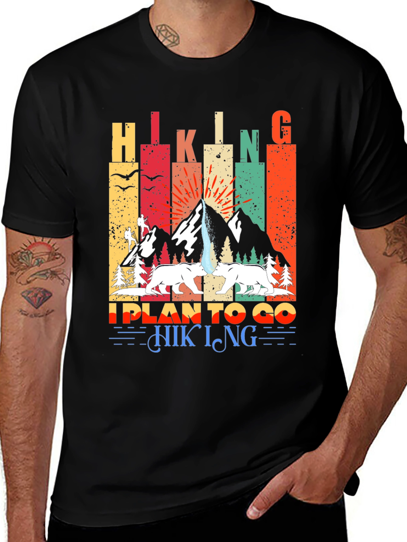 Variant 17 of Hiking Design T-Shirt - I Plan to Go Hiking