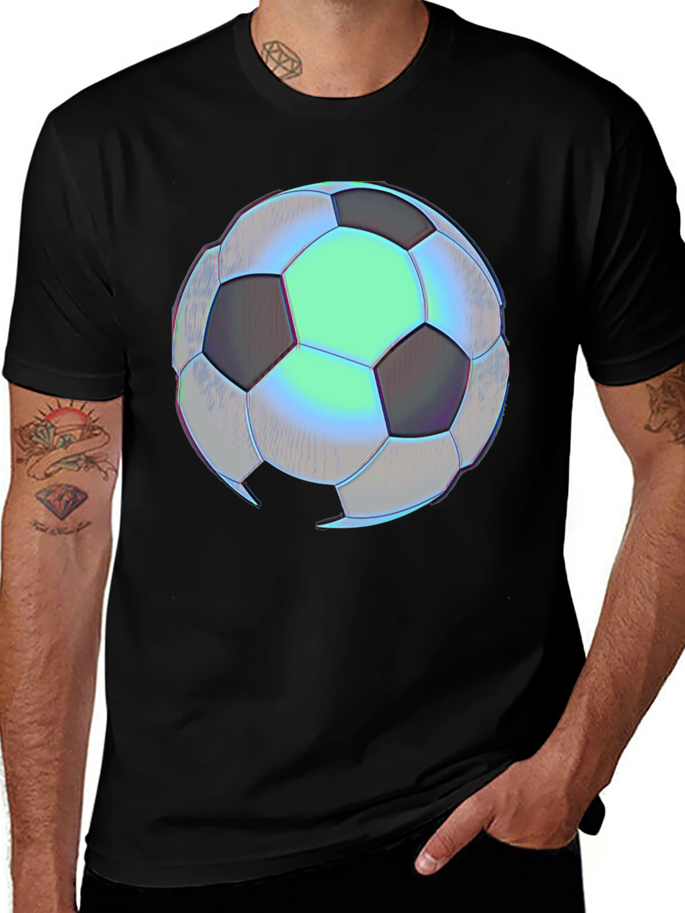Variant 6 of Soccer Ball Graphic Tee - Unique Design, Comfortable Fit