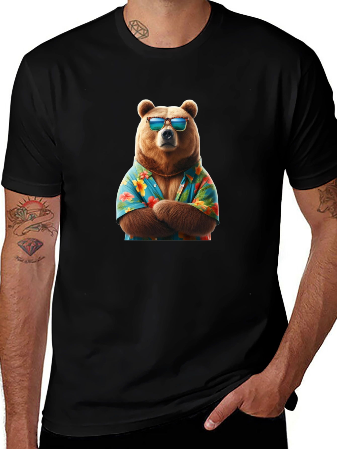 Variant 17 of Cool Bear Hawaiian Shirt T-Shirt