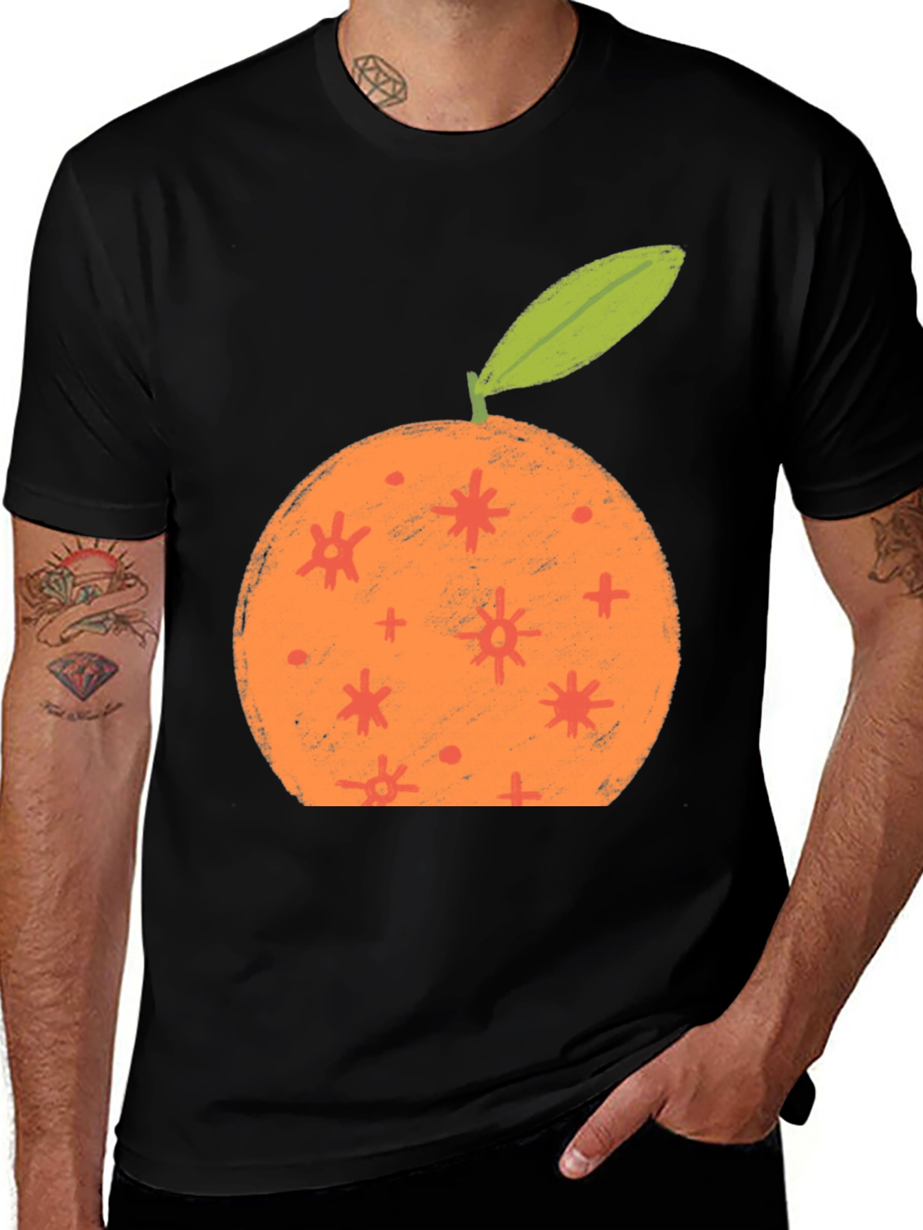 Variant 19 of Orange Graphic Tee -  Funky Fruit Style