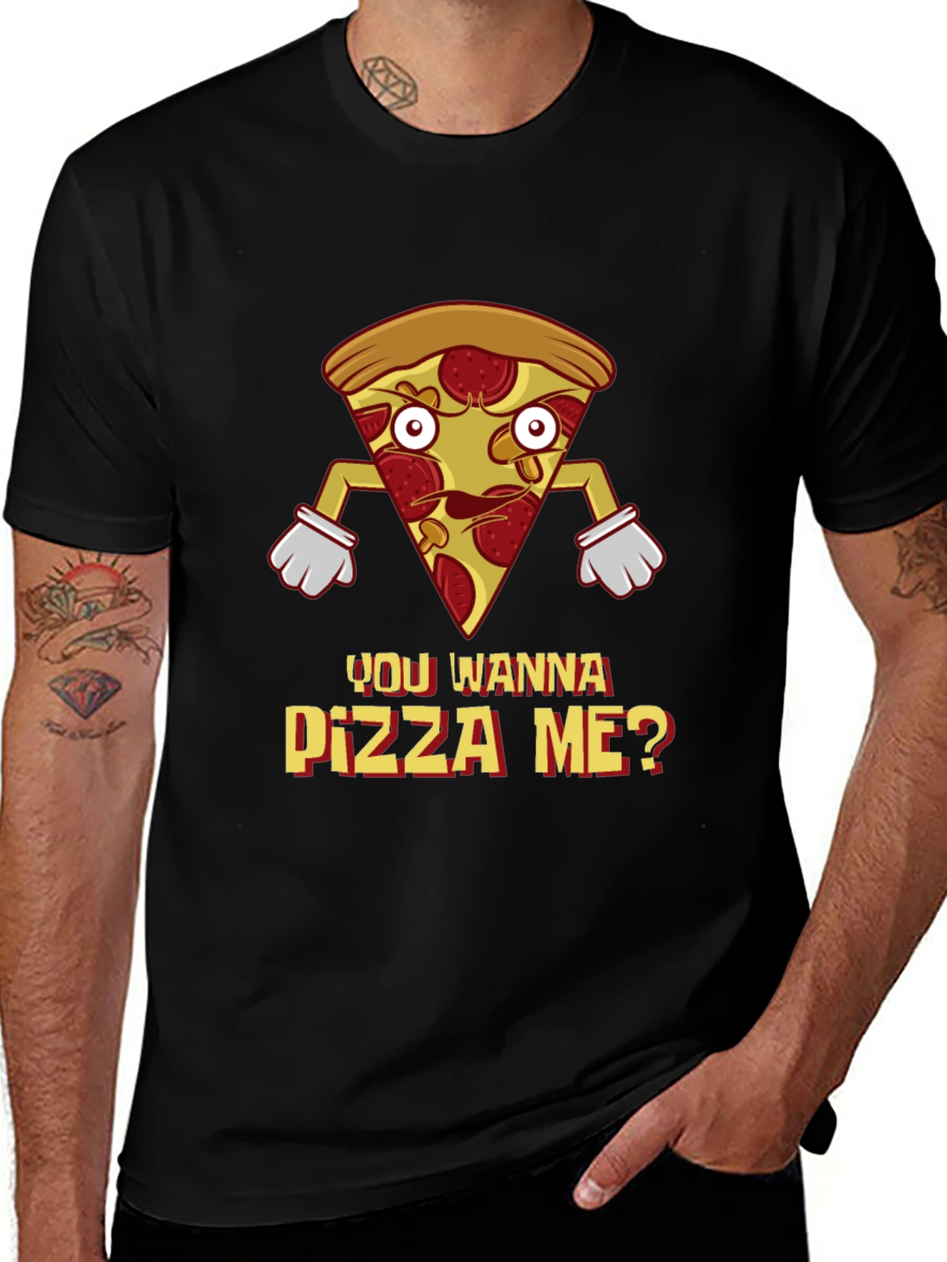 Variant 24 of You Wanna Pizza Me? Graphic T-Shirt - Foodie Tee
