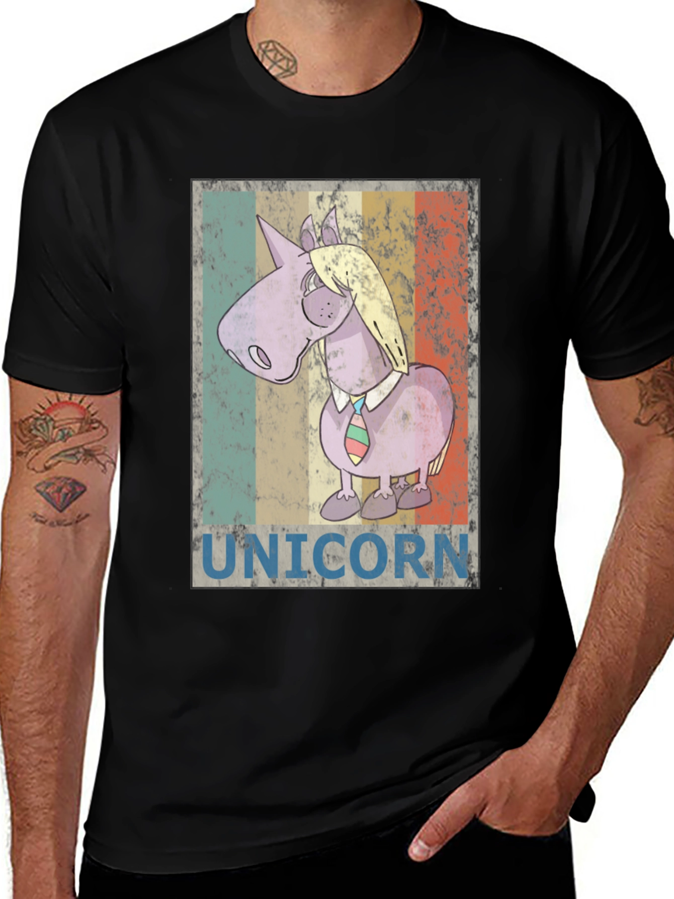 Variant 26 of Vintage Unicorn Graphic Tee - Funny Cartoon Horse T-Shirt