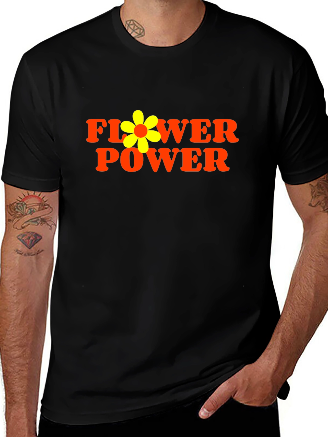 Variant 21 of Flower Power Graphic Tee - Retro Style