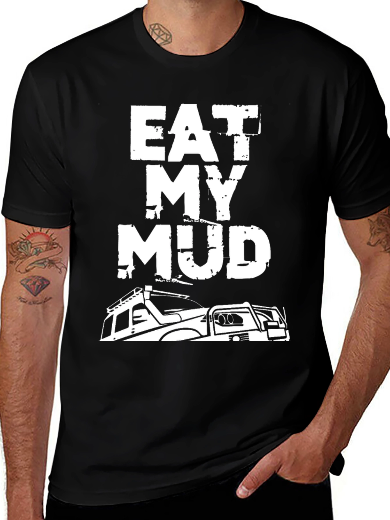Variant 6 of Eat My Mud Off-Roading Black T-Shirt