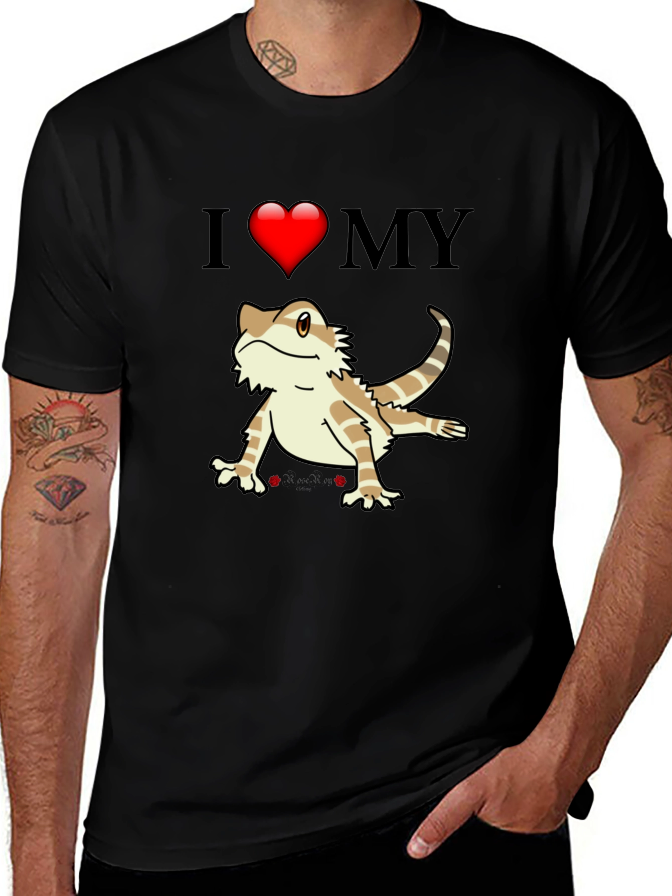 Variant 2 of I Heart My Bearded Dragon T-Shirt