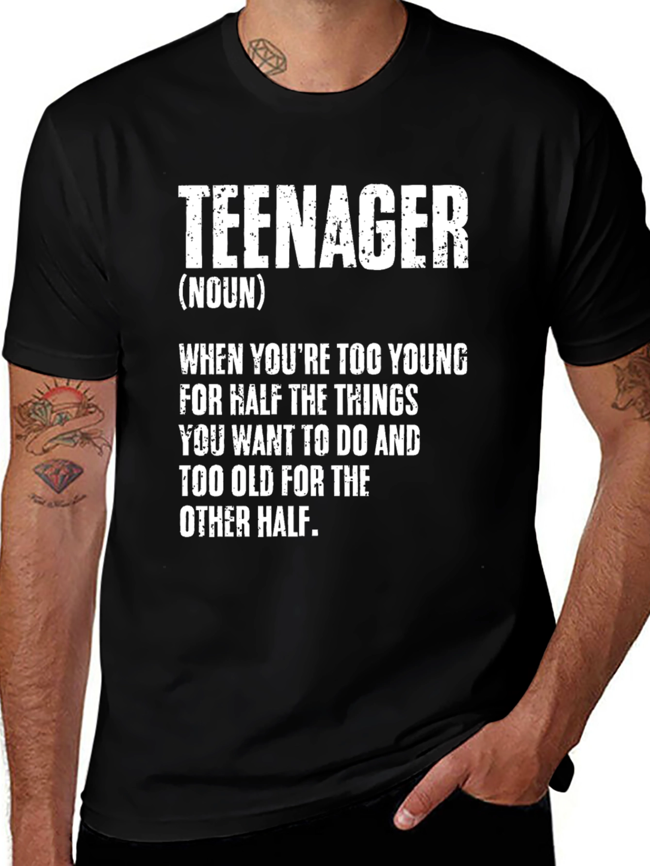 Variant 21 of Teenager Definition T-Shirt - Humorous Slogan Tee