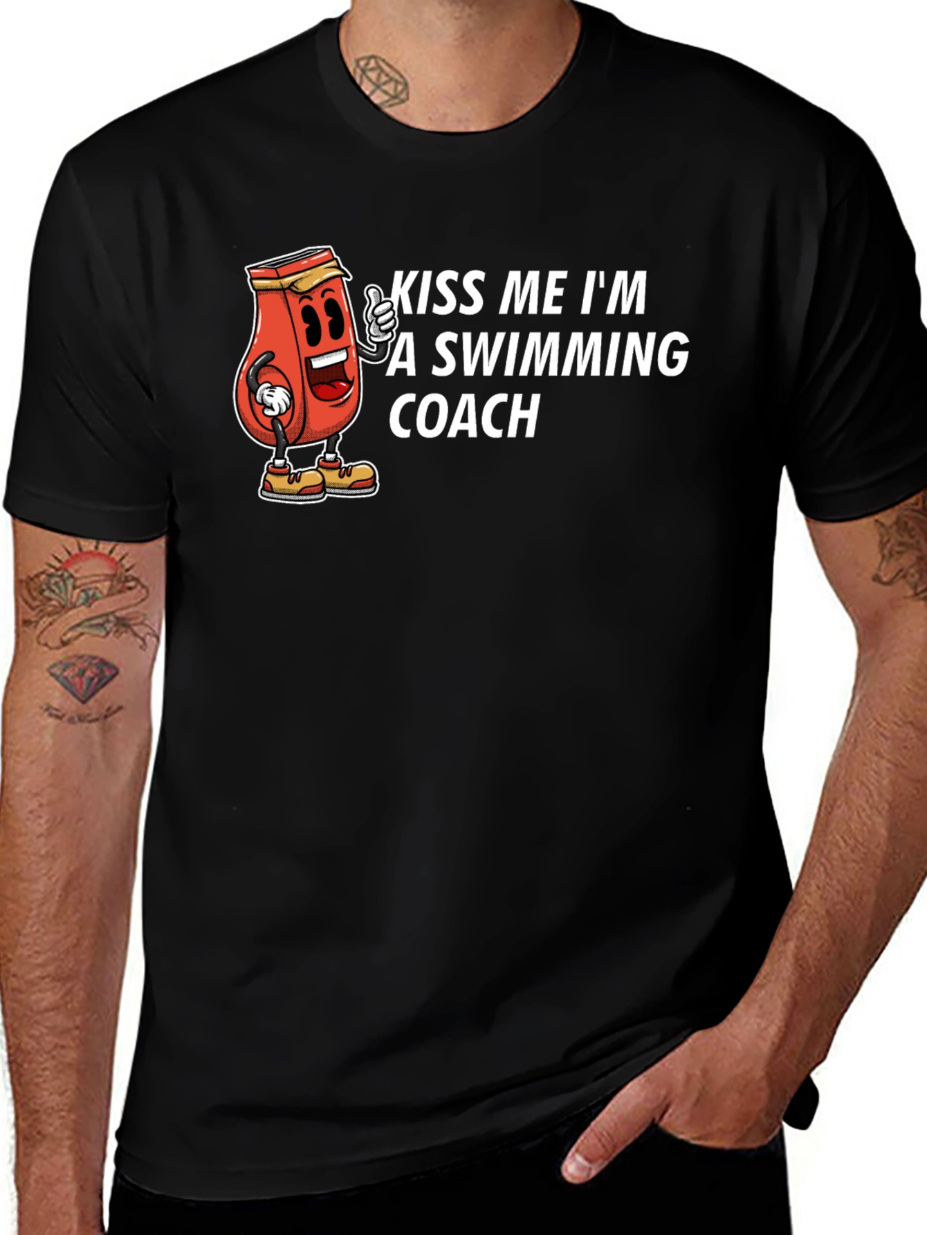 Variant 25 of Kiss Me I'm A Swimming Coach T-Shirt