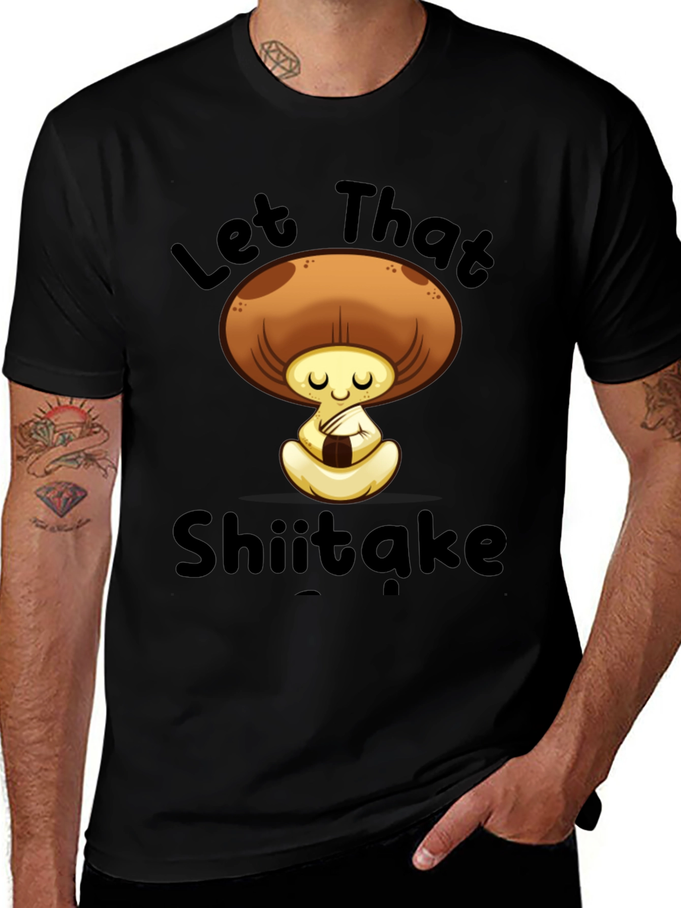 Variant 17 of Let That Shiitake T-Shirt - Funny Mushroom Tee