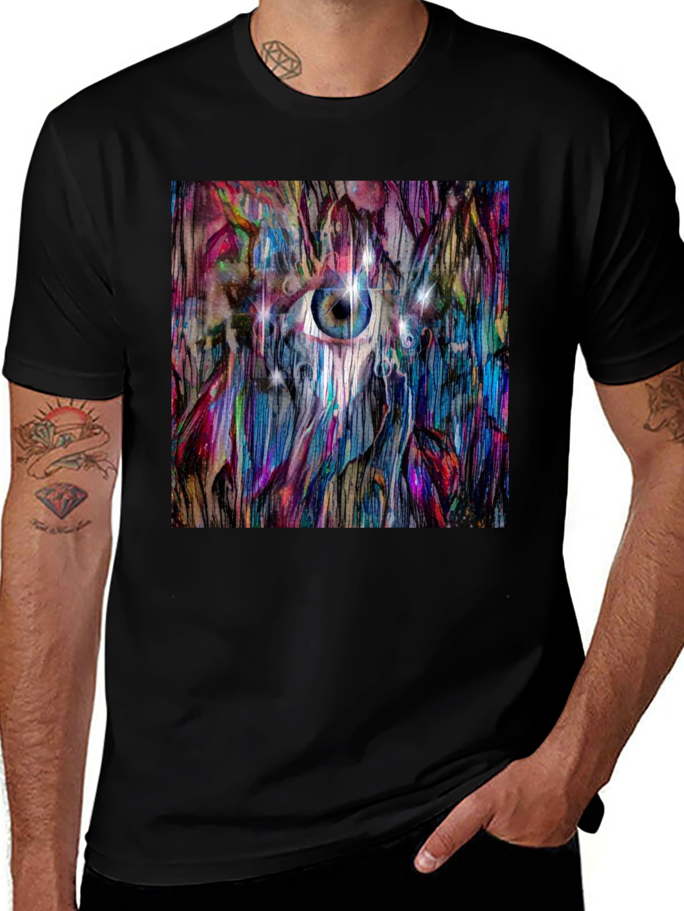 Variant 13 of Abstract Eye T-Shirt: Artistic Graphic Tee