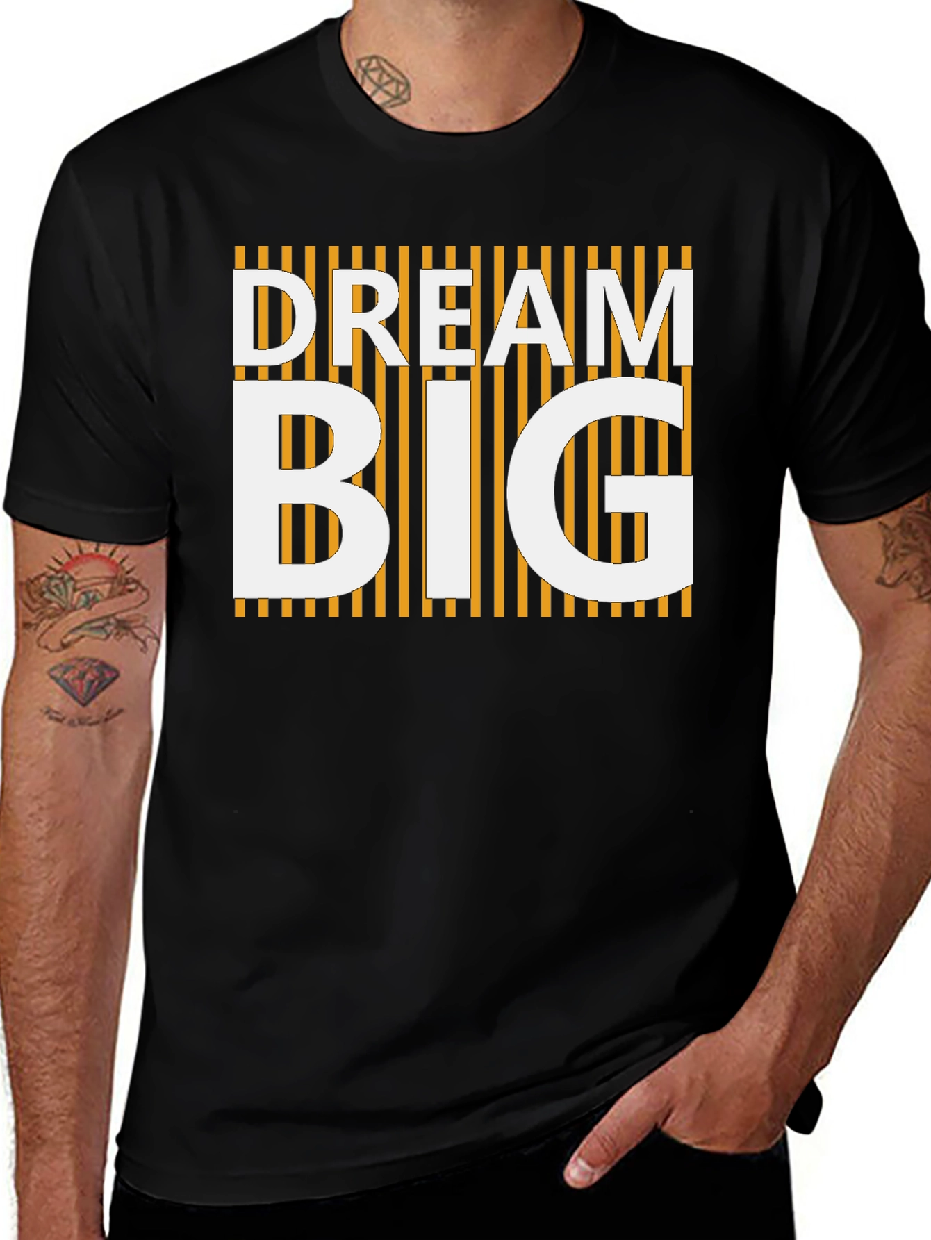 Variant 29 of Dream Big Graphic Tee - Stylish Black T-Shirt