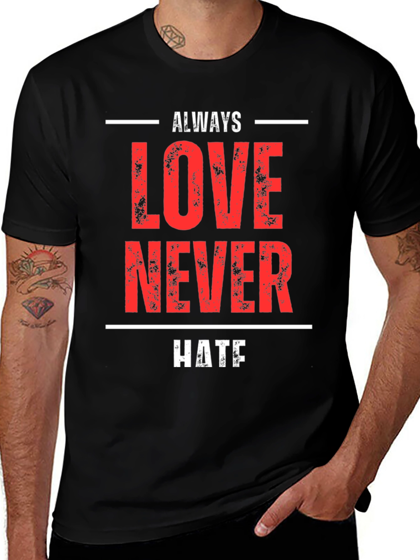 Variant 4 of Always Love Never Hate Graphic Tee