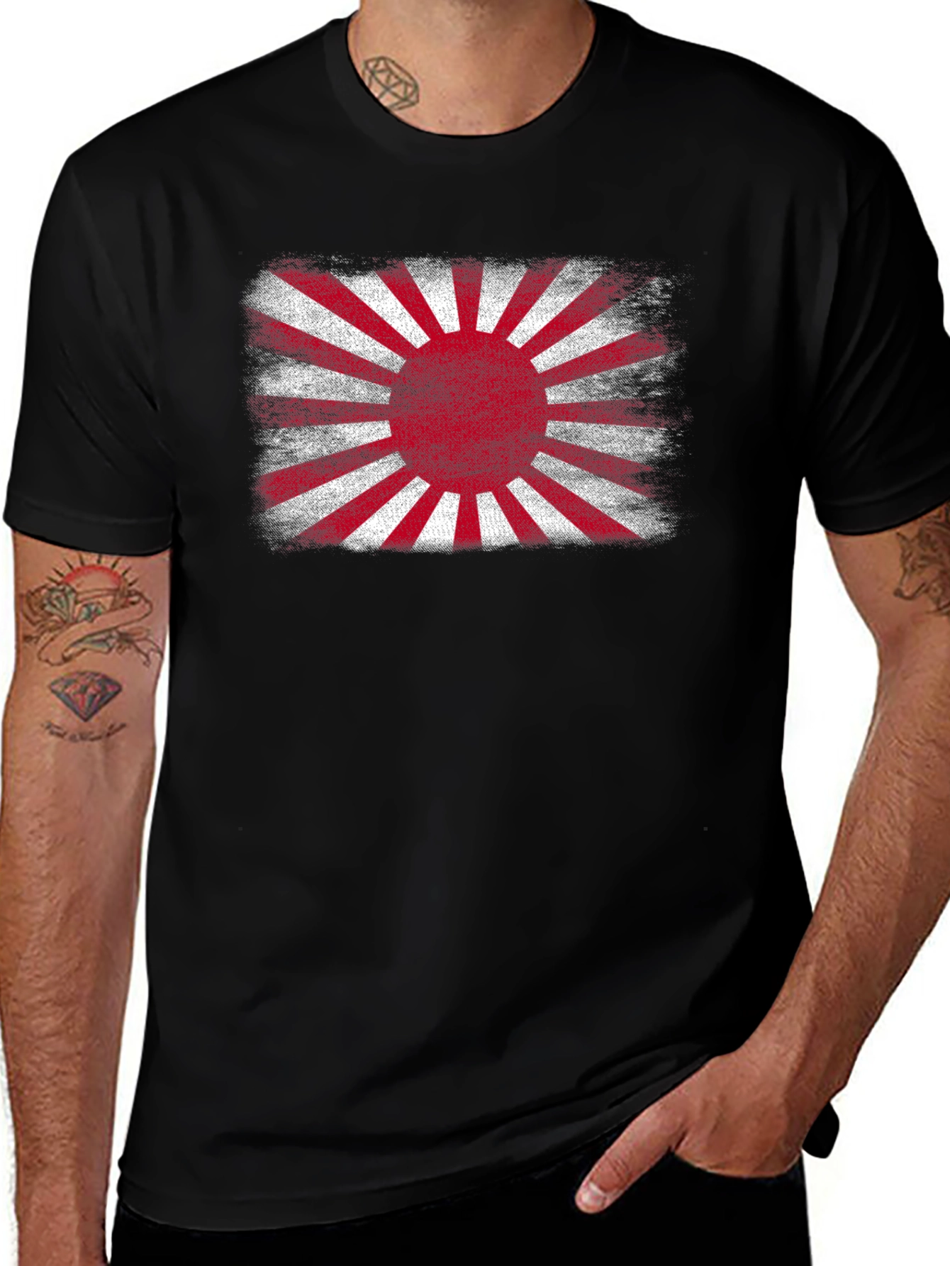 Variant 15 of Distressed Rising Sun Graphic Tee