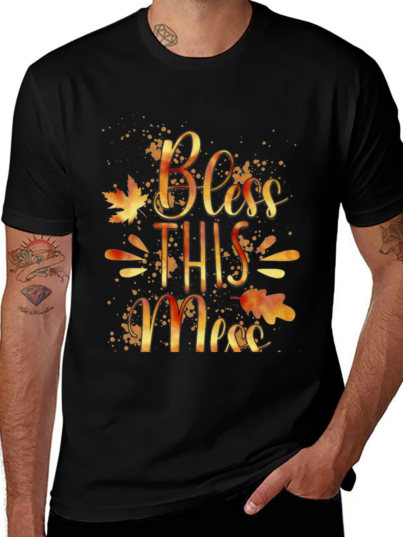 Variant 6 of Bless This Mess Graphic Tee - Autumn Style