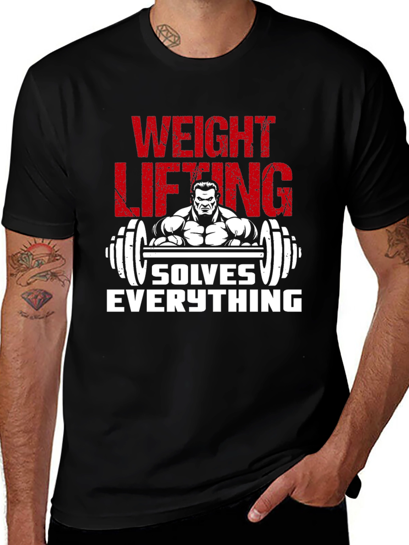 Variant 27 of Weight Lifting Solves Everything T-Shirt
