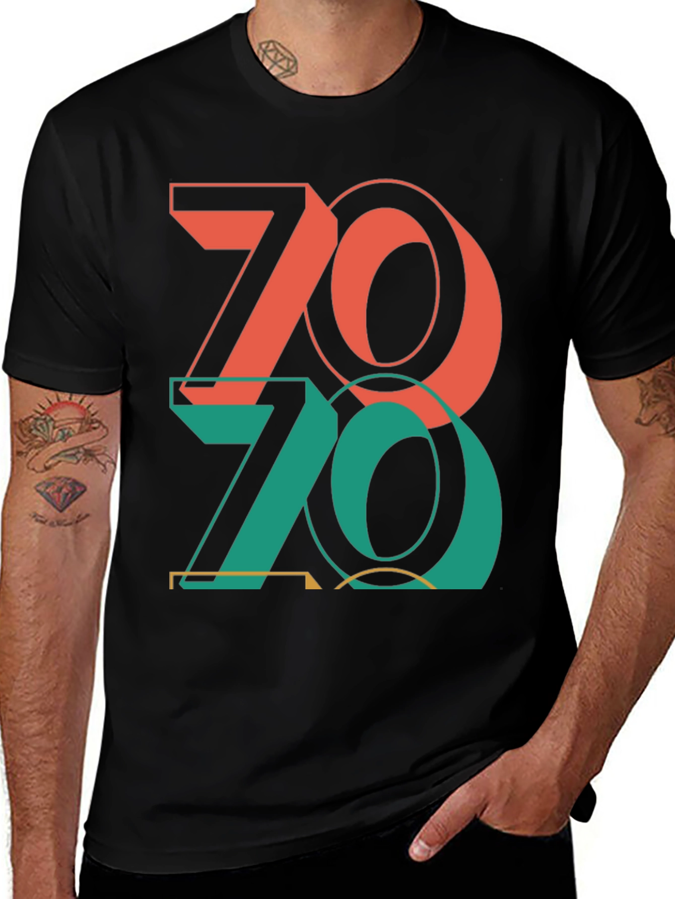 Variant 11 of Retro '70s Graphic Print T-Shirt