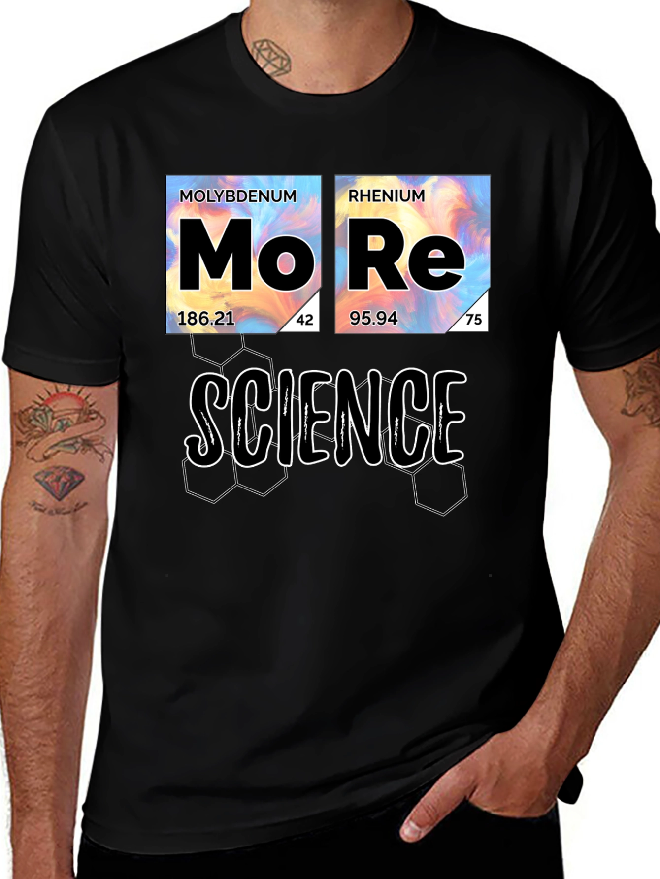 Variant 25 of Science Element T-Shirt - Molybdenum Rhenium Periodic Table Tee