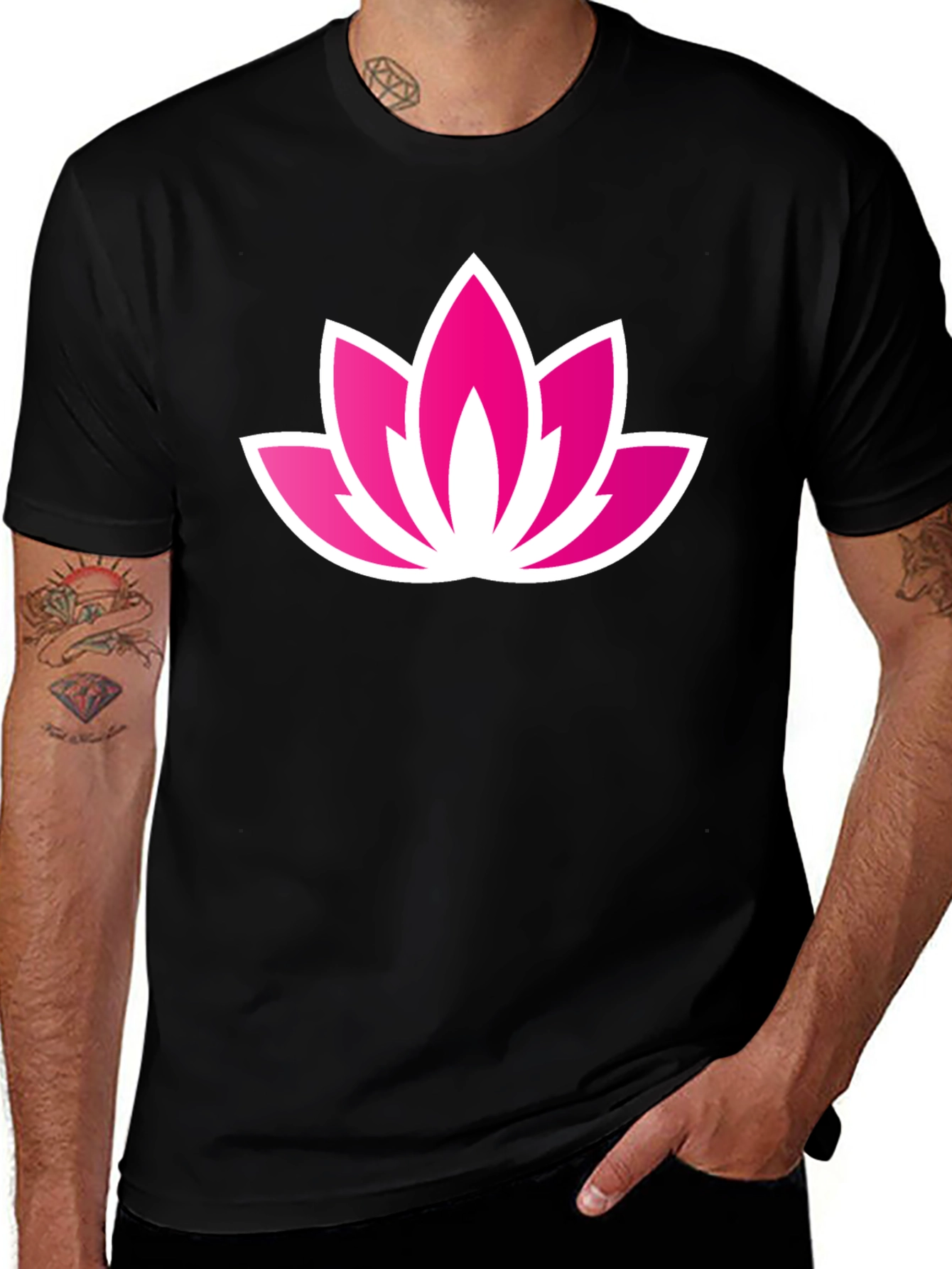 Lotus Flower Graphic Tee - Casual Comfort