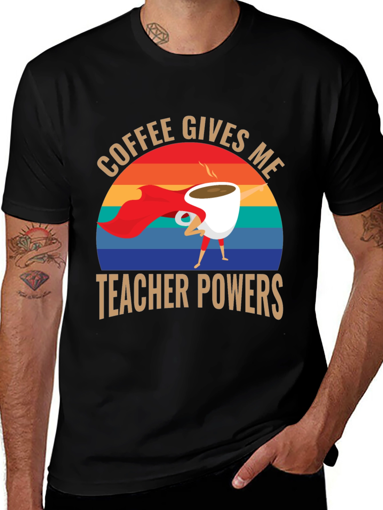 Variant 3 of Coffee Gives Me Teacher Powers T-Shirt