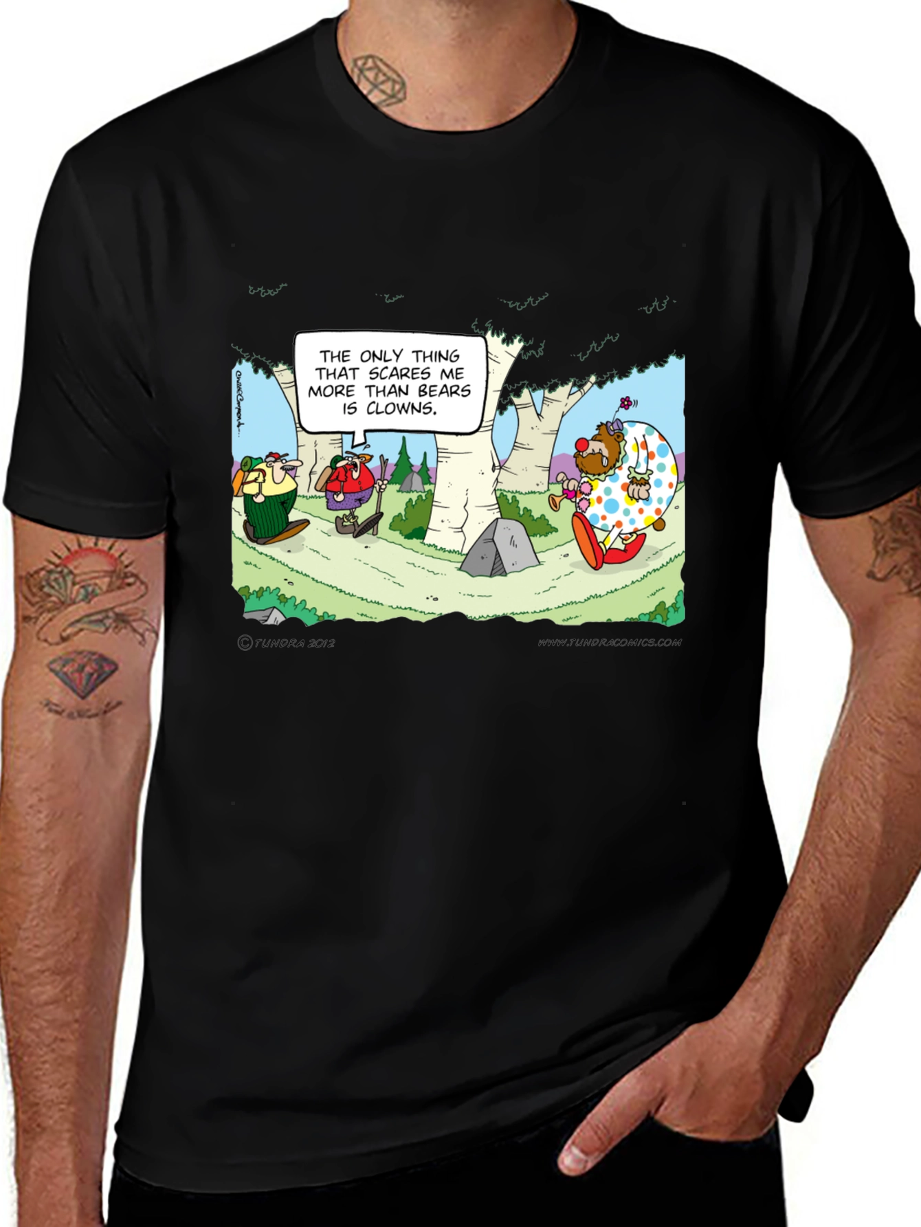 Variant 25 of Clowns vs Bears T-Shirt: Cartoon Humor Tee