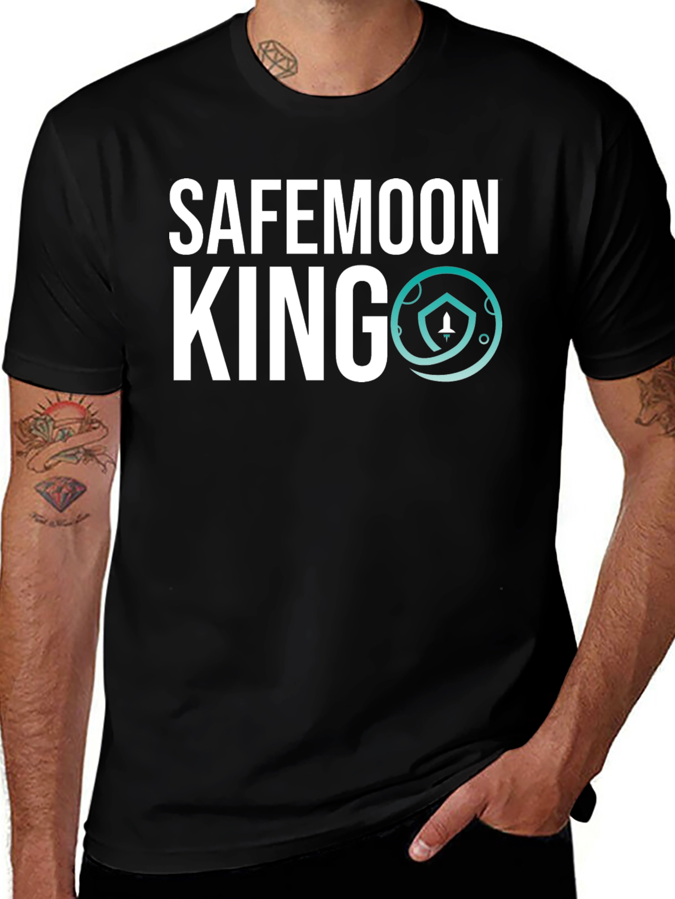 Safemoon King Black T-Shirt - Crypto Meme Tee