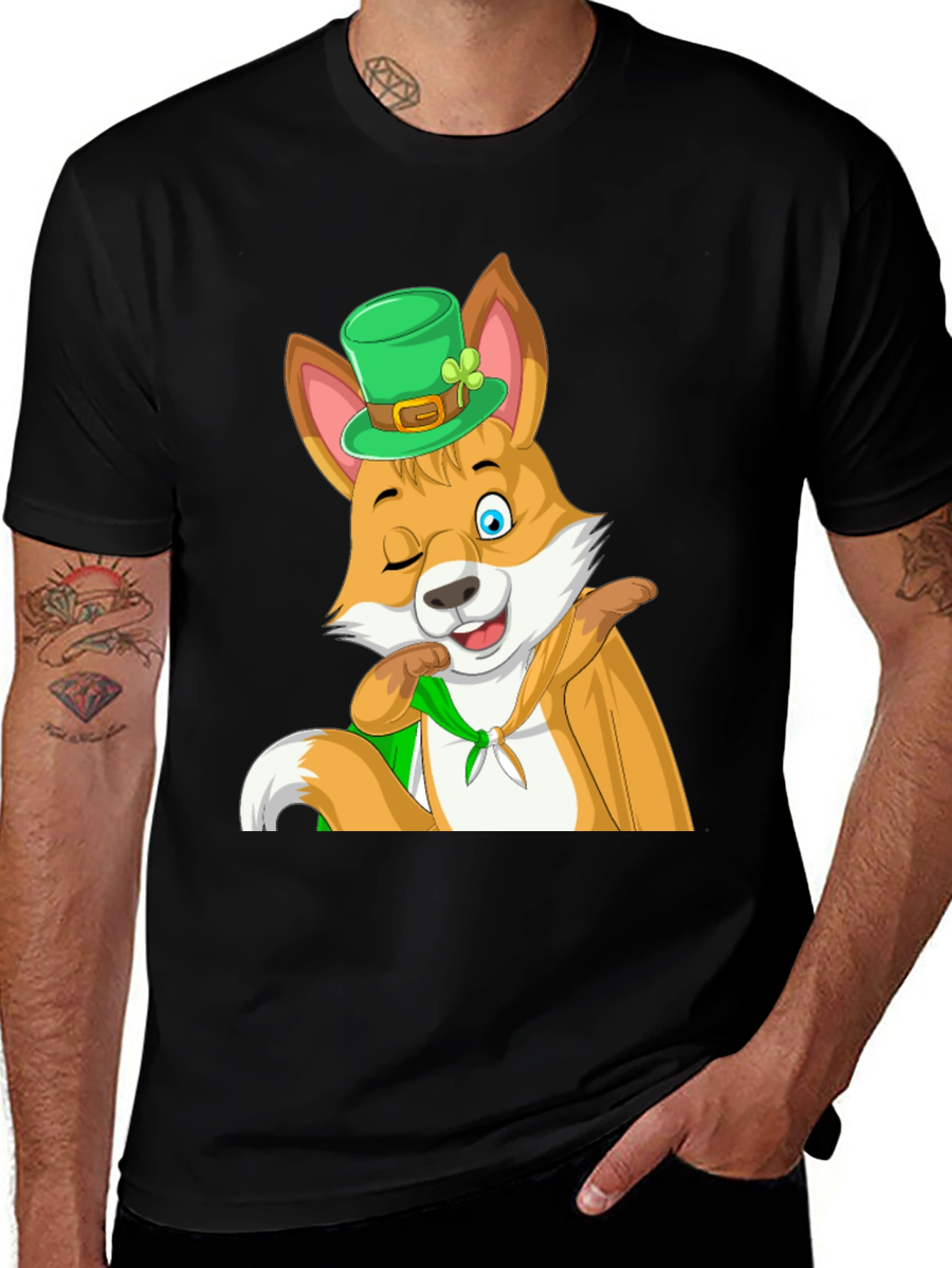 St. Patrick's Day Fox T-Shirt