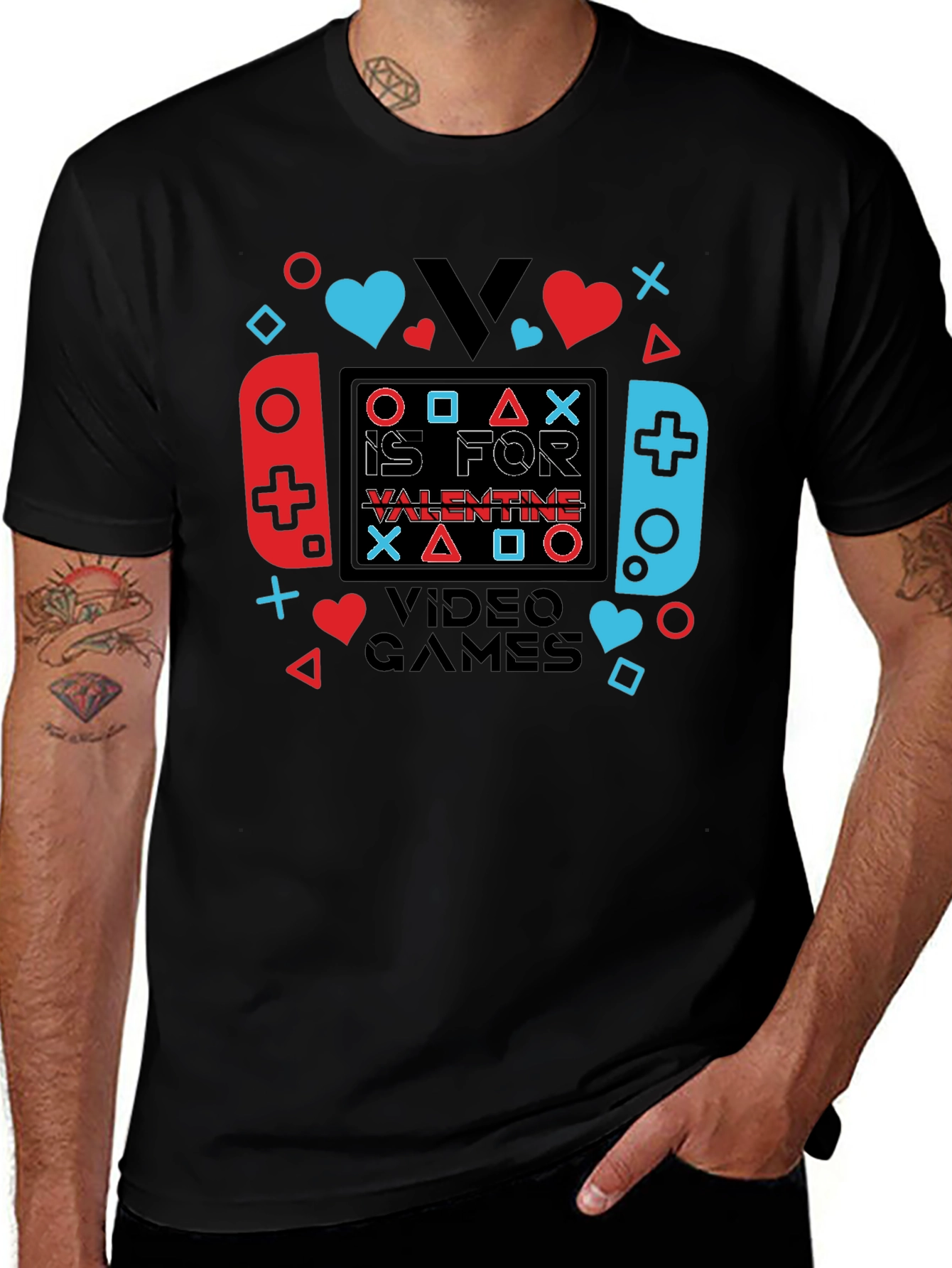 Variant 4 of Gamer Valentine's Day Graphic Tee
