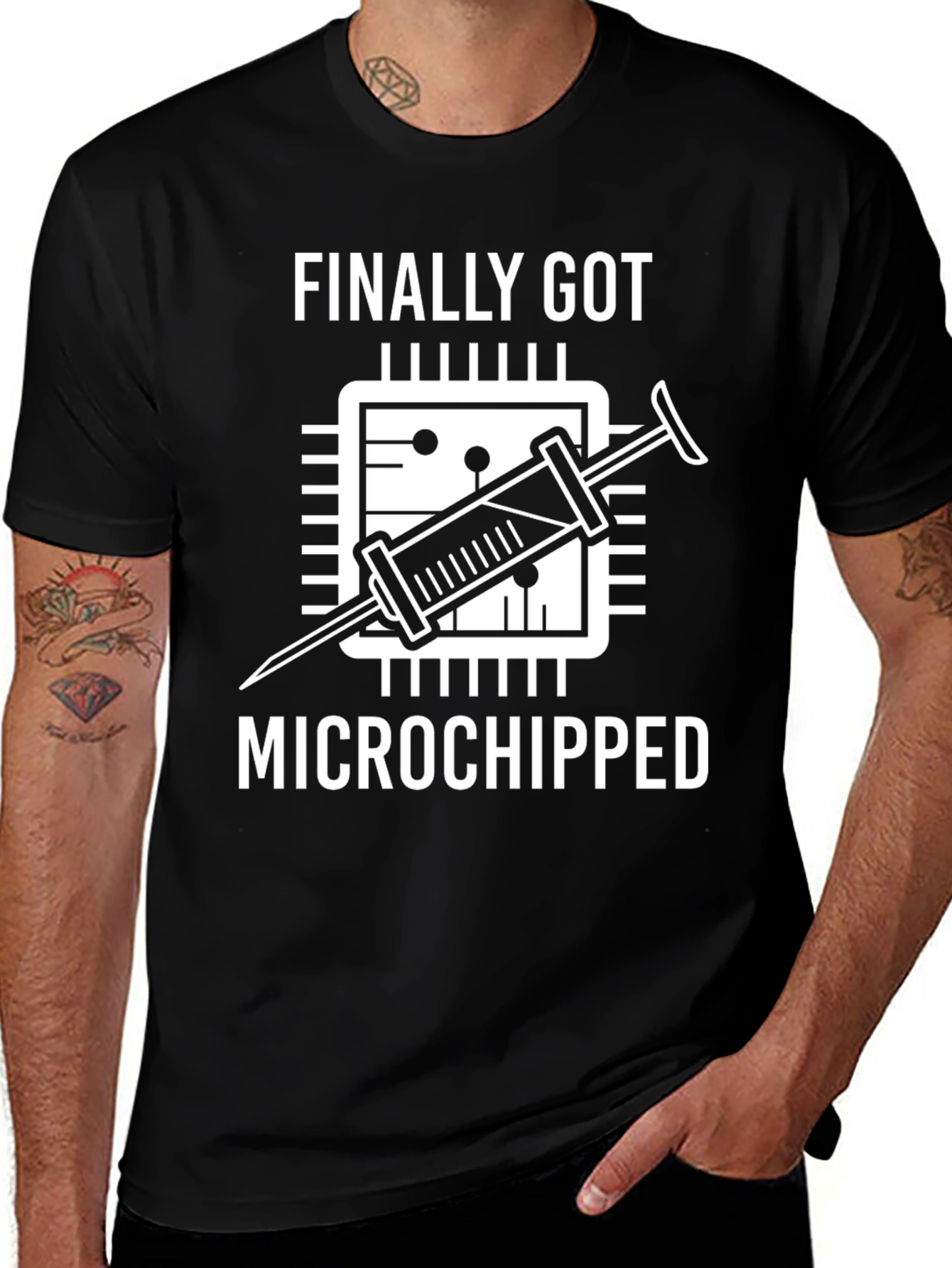 Variant 14 of Microchipped Funny T-Shirt