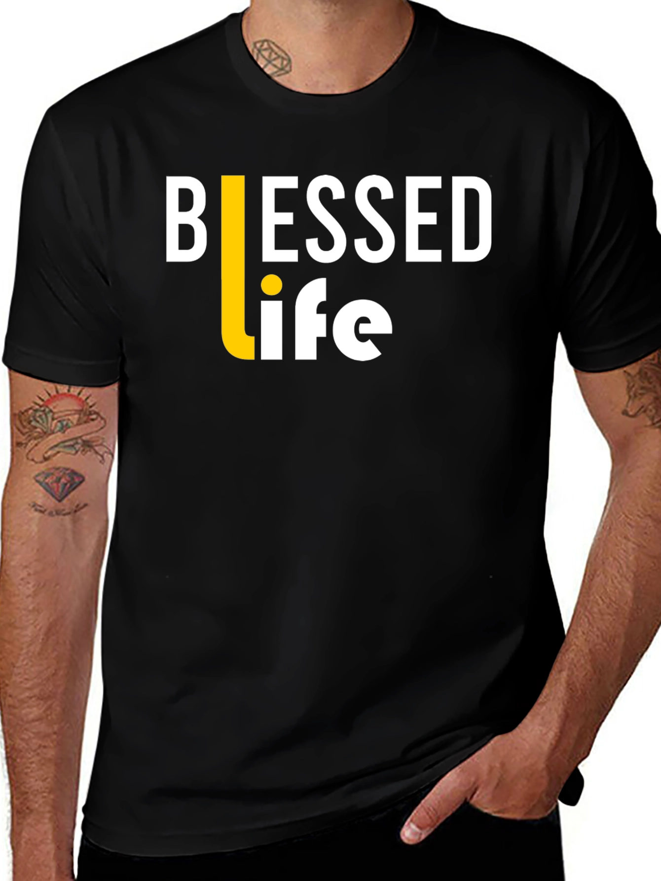 Variant 8 of Blessed Life Black T-Shirt