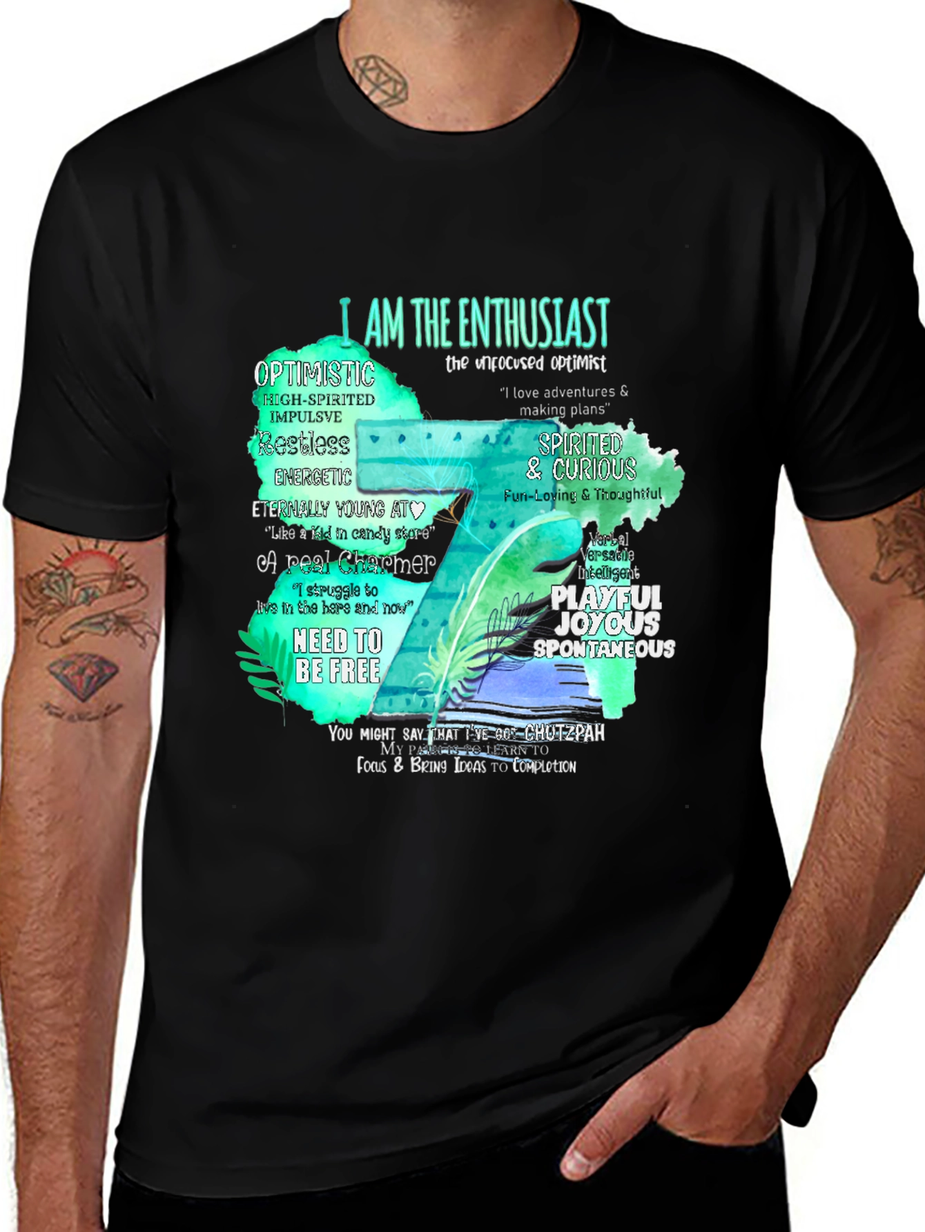 Enthusiast Personality T-Shirt - Unfocused Optimist Tee