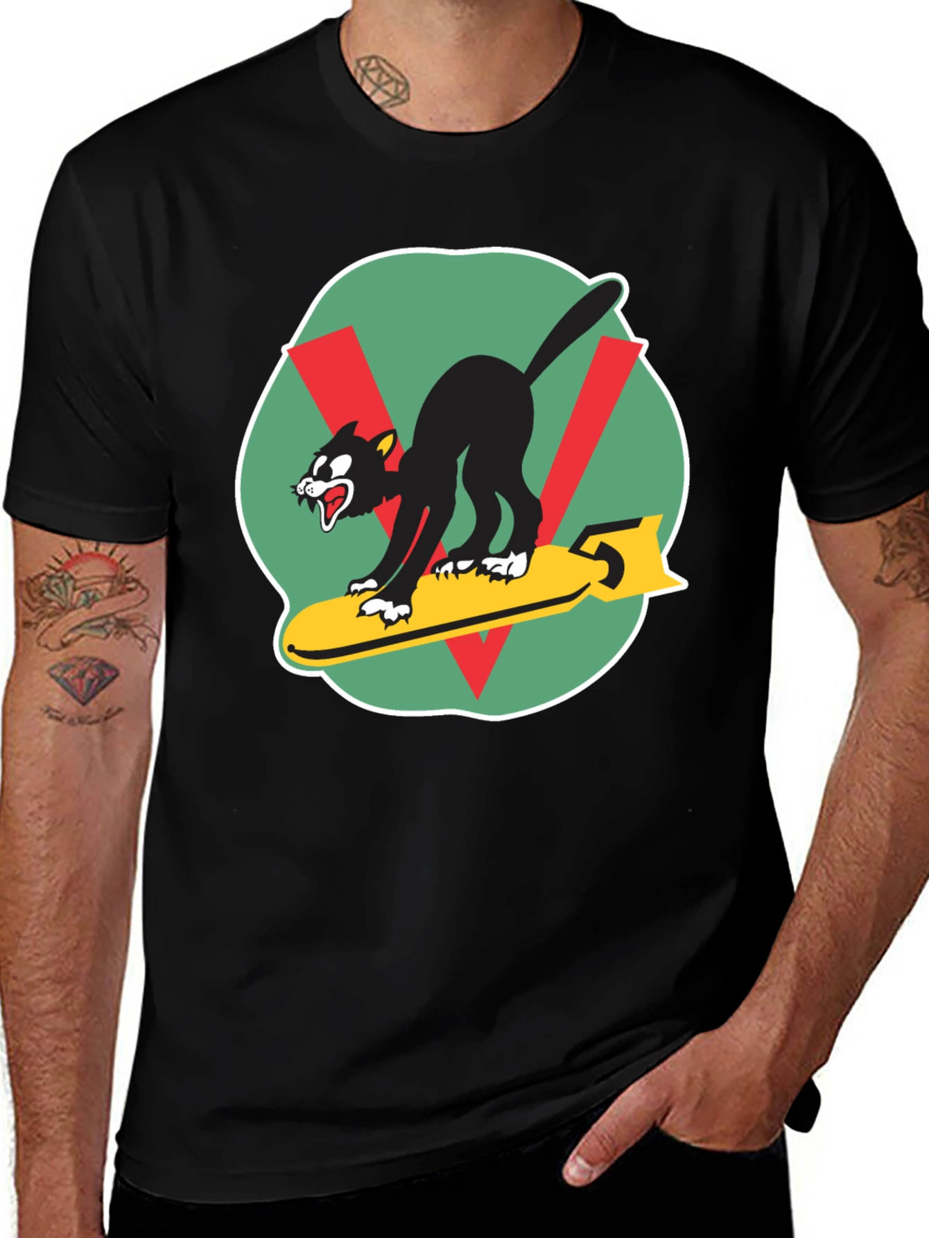 Variant 13 of Black Cat Squadron T-Shirt