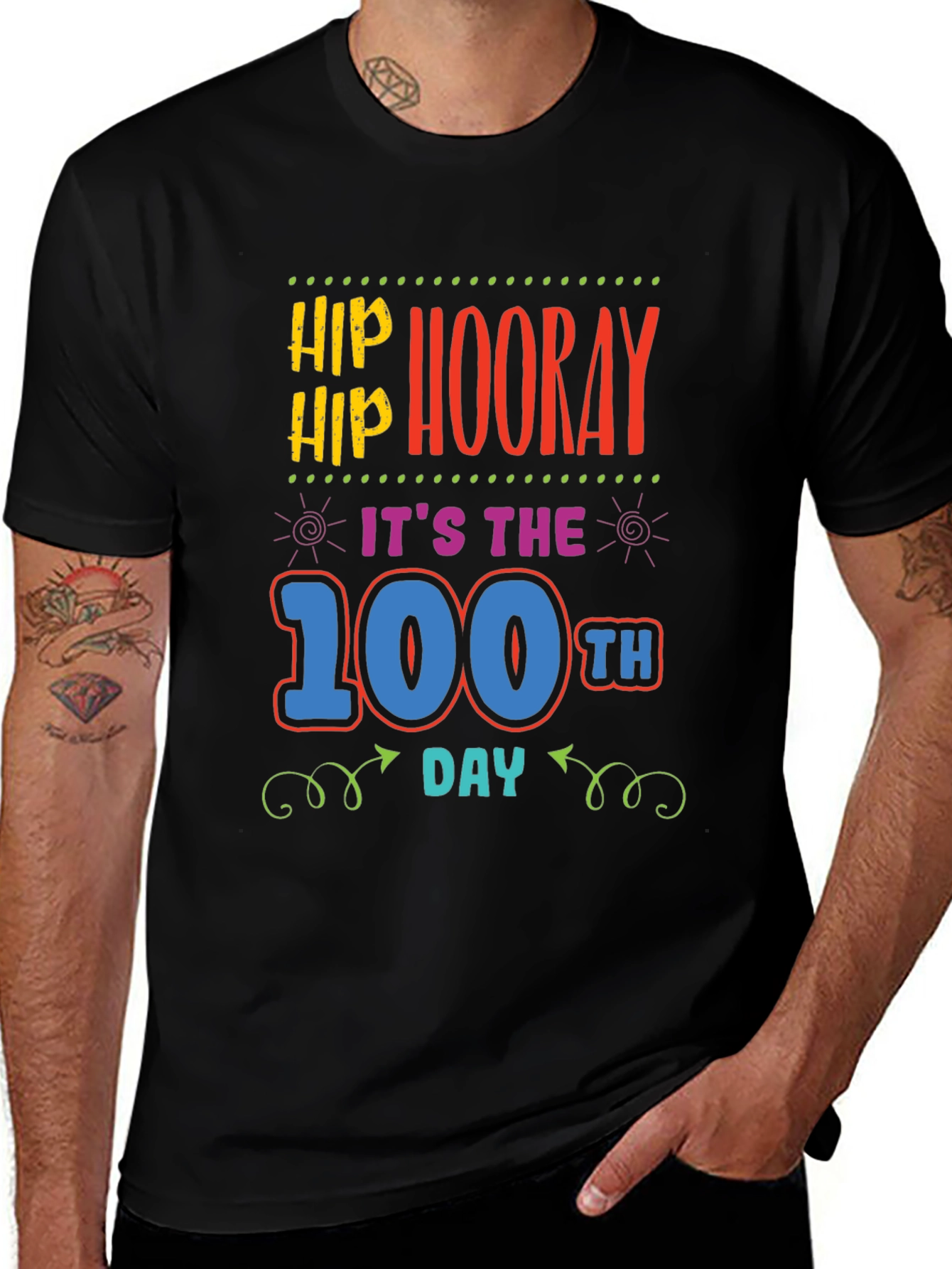 100th Day T-Shirt: Hip Hip Hooray!