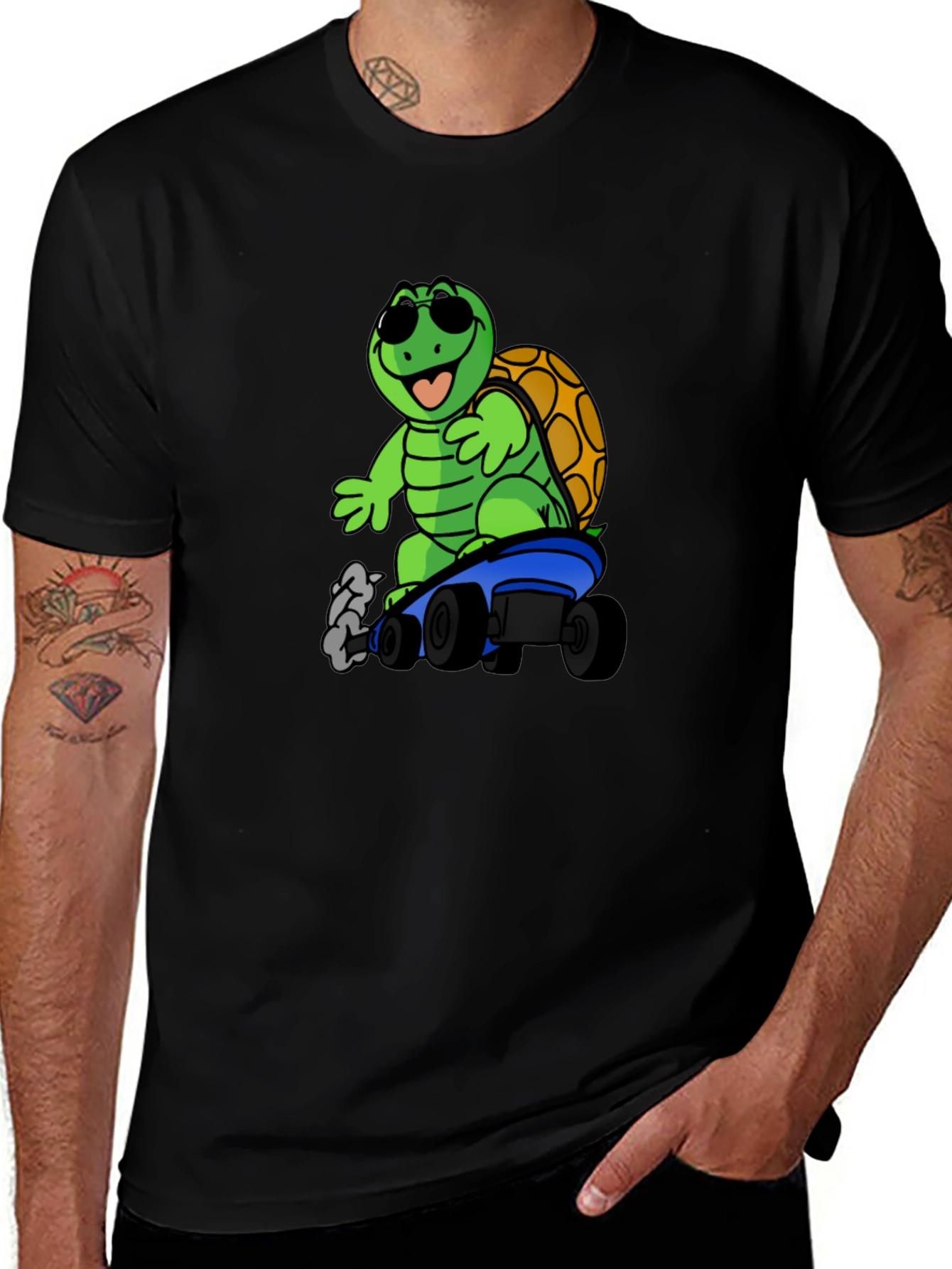 Variant 29 of Turtle Skateboard T-Shirt - Cool & Fun Design