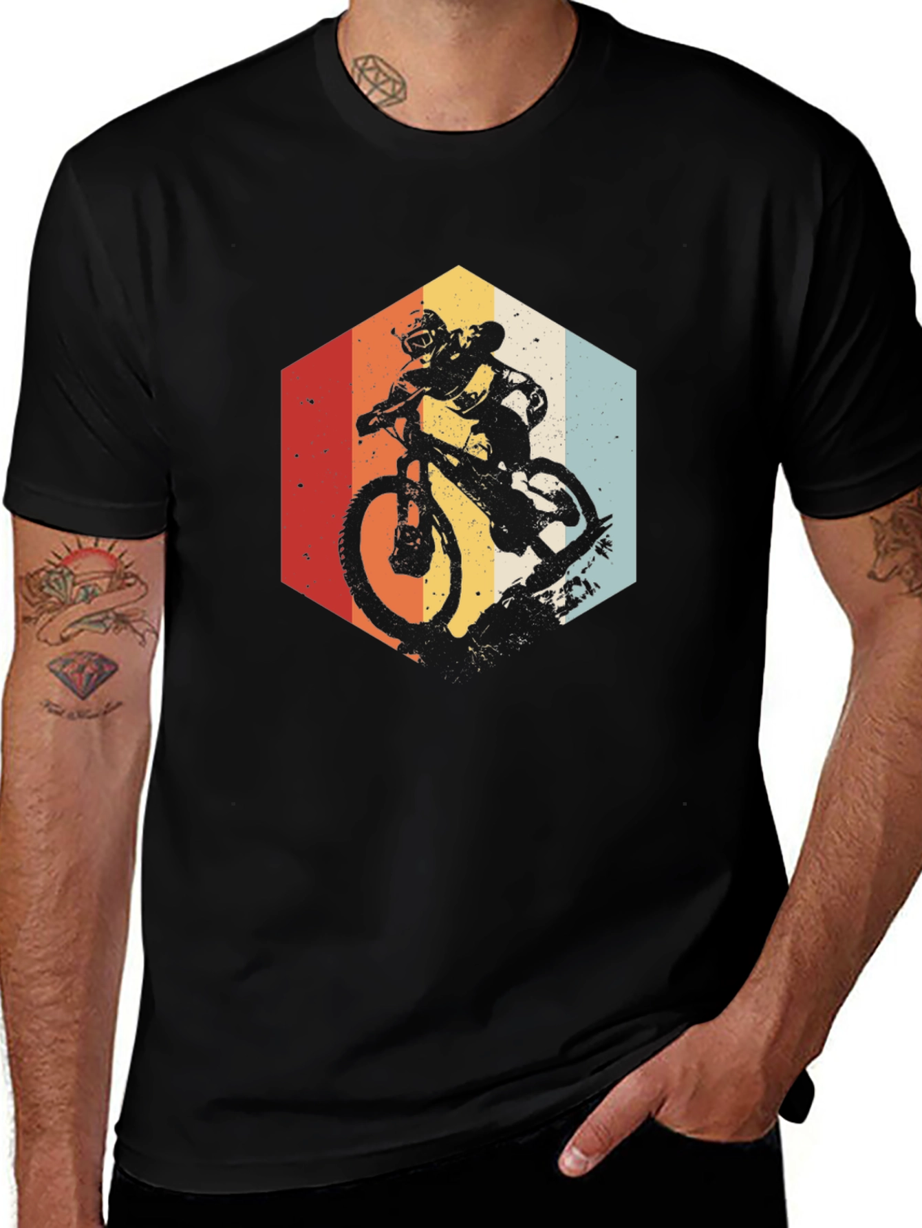 Variant 14 of Retro Mountain Biking Graphic Tee