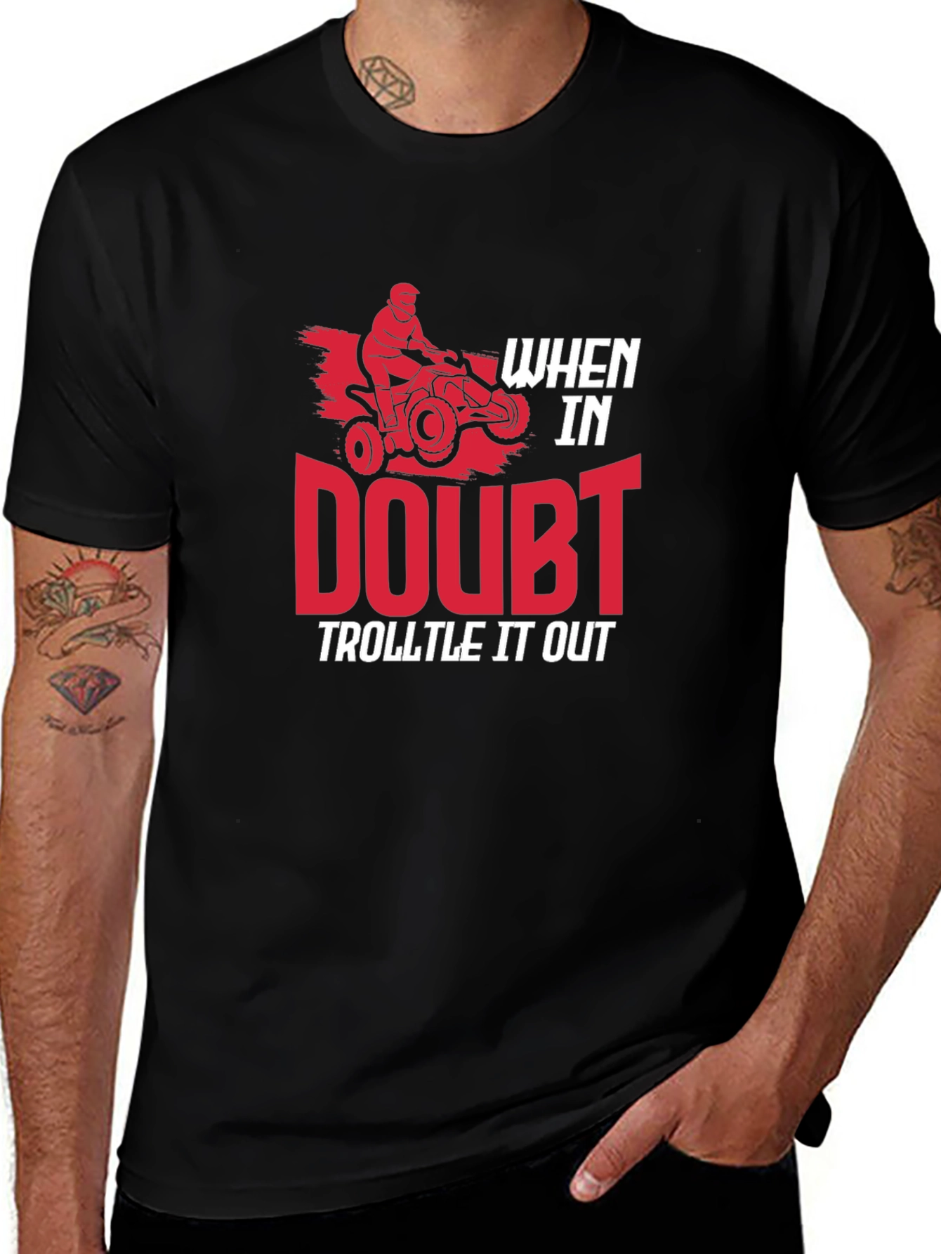 Variant 20 of When in Doubt Throttle It Out Graphic Tee
