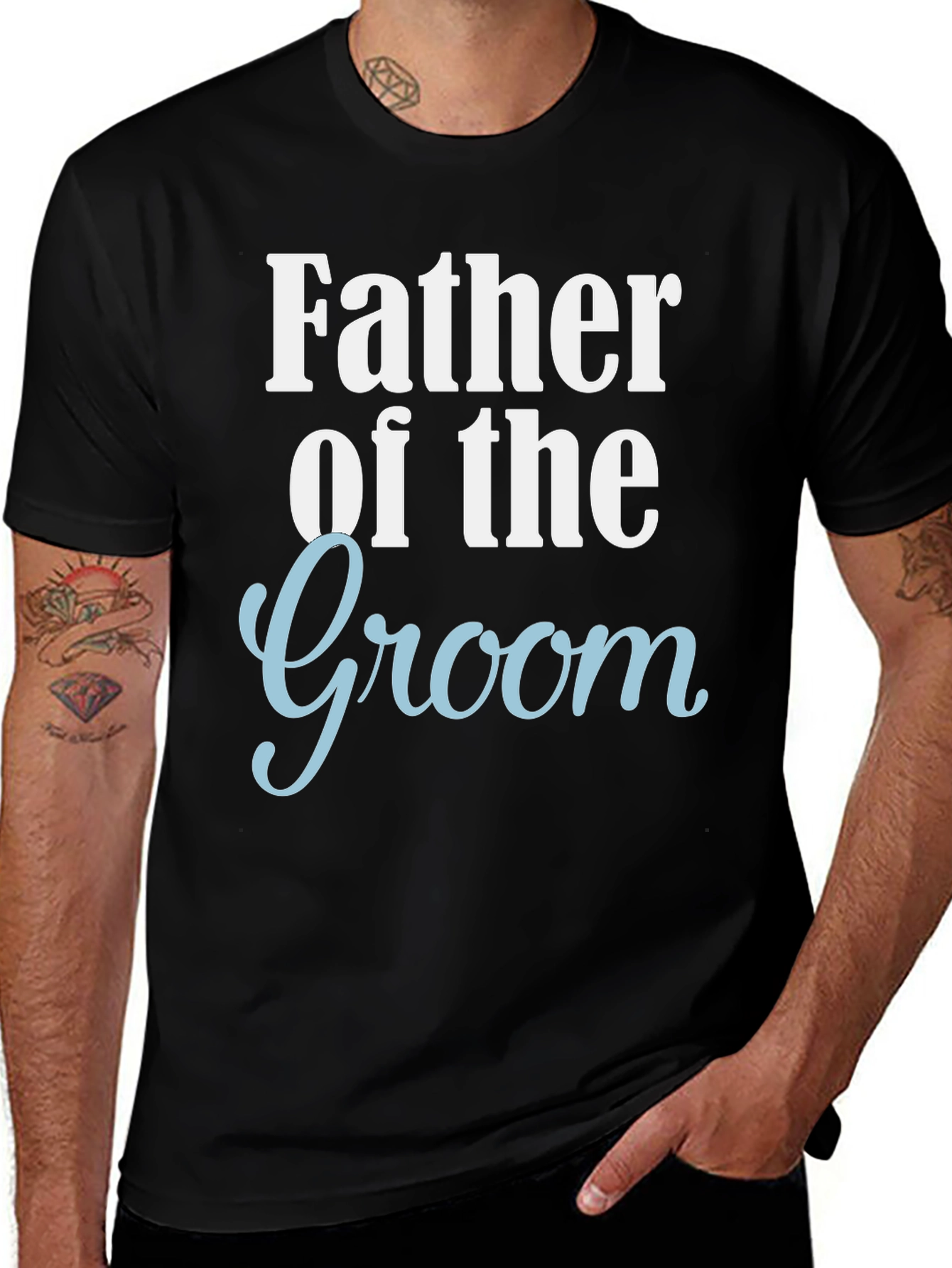 Variant 19 of Father of the Groom Crew Neck T-Shirt