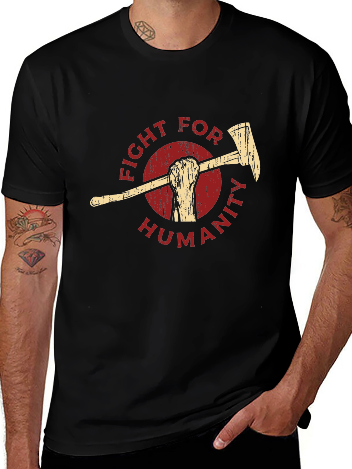 Variant 21 of Fight For Humanity Axe Graphic Tee