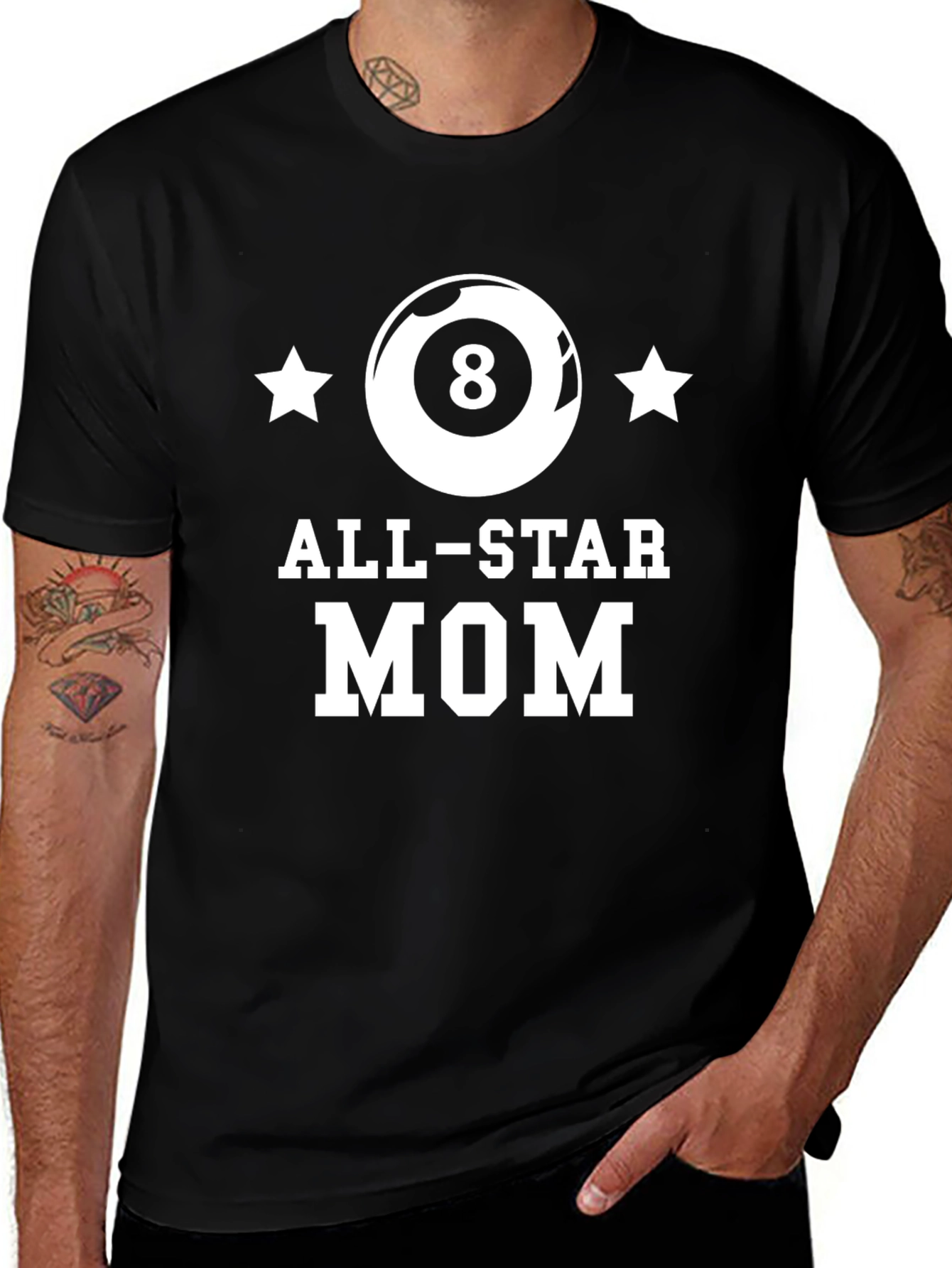 Variant 3 of All-Star Mom T-Shirt - 8 Ball Design